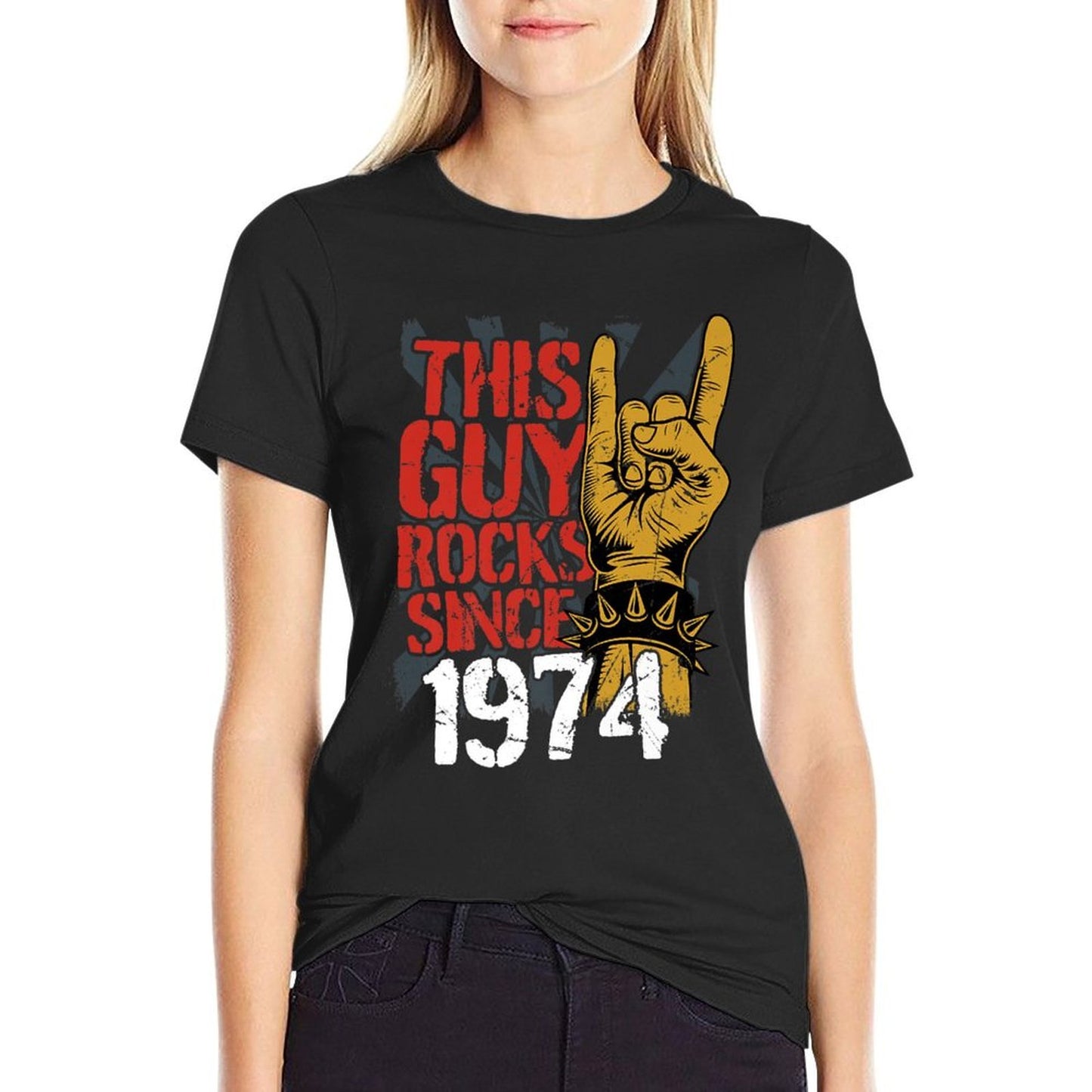 1974 Vintage 50th Birthday Classic Rock Music Men Premium Trendy Pattern T-Shirt