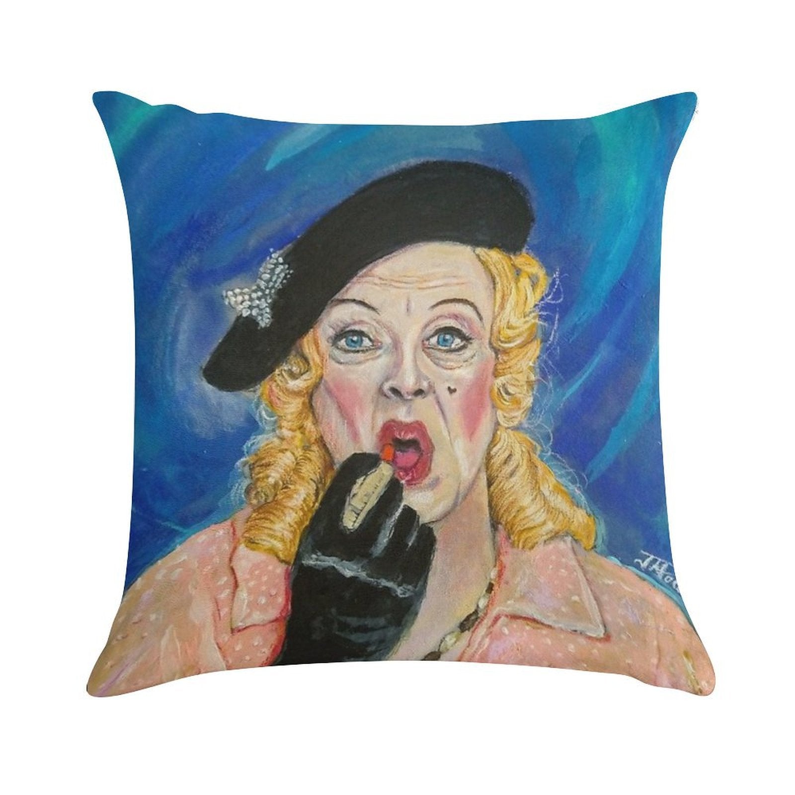 Jane at The Mirror Soft Fade-Resistant Throw Pillow