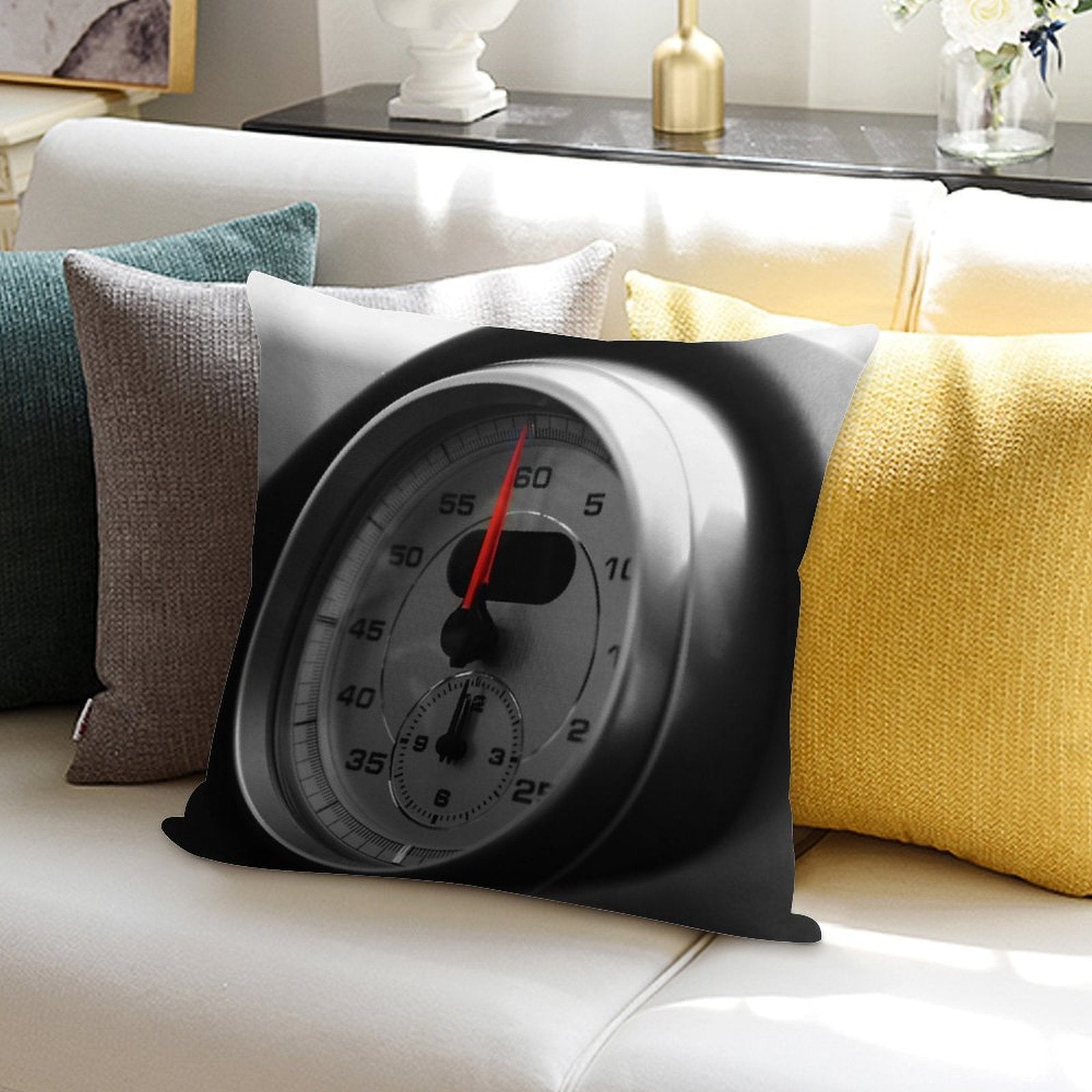 997 Chrono Package Porsche Soft Shrink-Resistant Throw Pillow