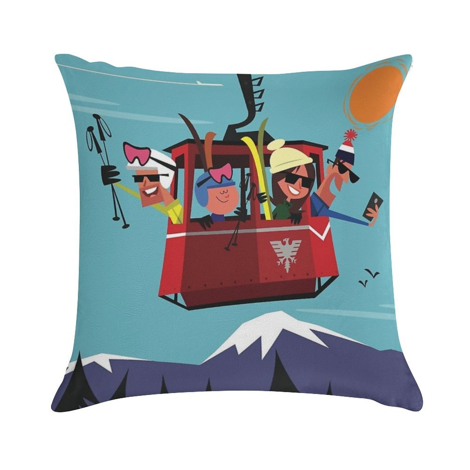Val D'Isere Poster Soft Home Decor Throw Pillow