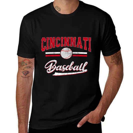 Retro Game Day Vintage Cincinnati Baseball  Affordable Price T-Shirt