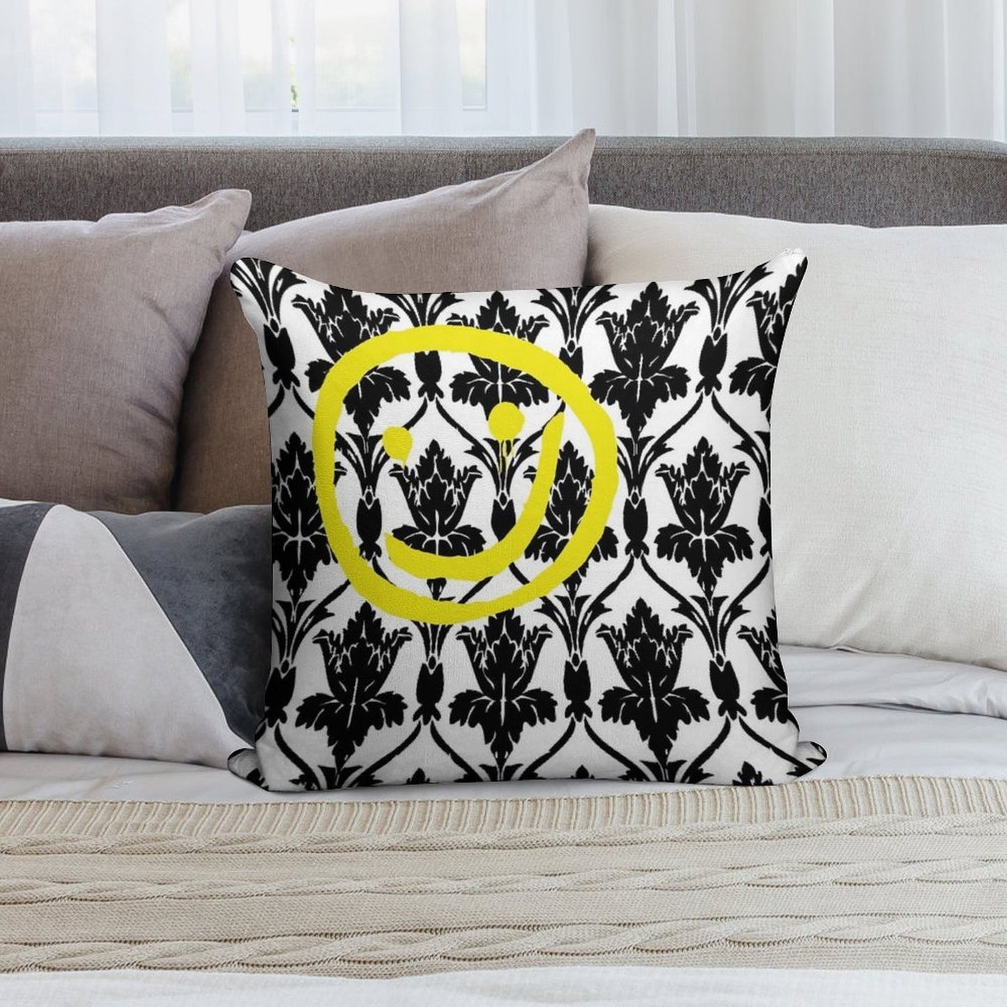 Sherlock Wallpaper Design Soft Fade-Resistant Throw Pillow