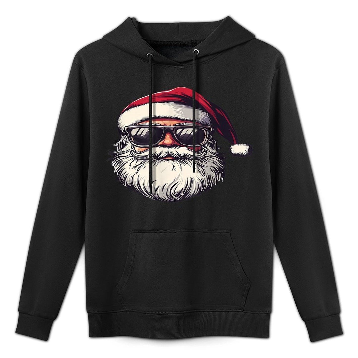 Santa Claus Sunglasses Christmas Funny Graphic Machine Washable Hoodie