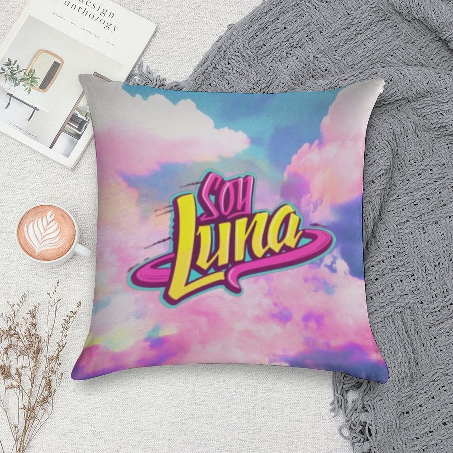 Soy Luna Logo Soft Decorative Cover Throw Pillow