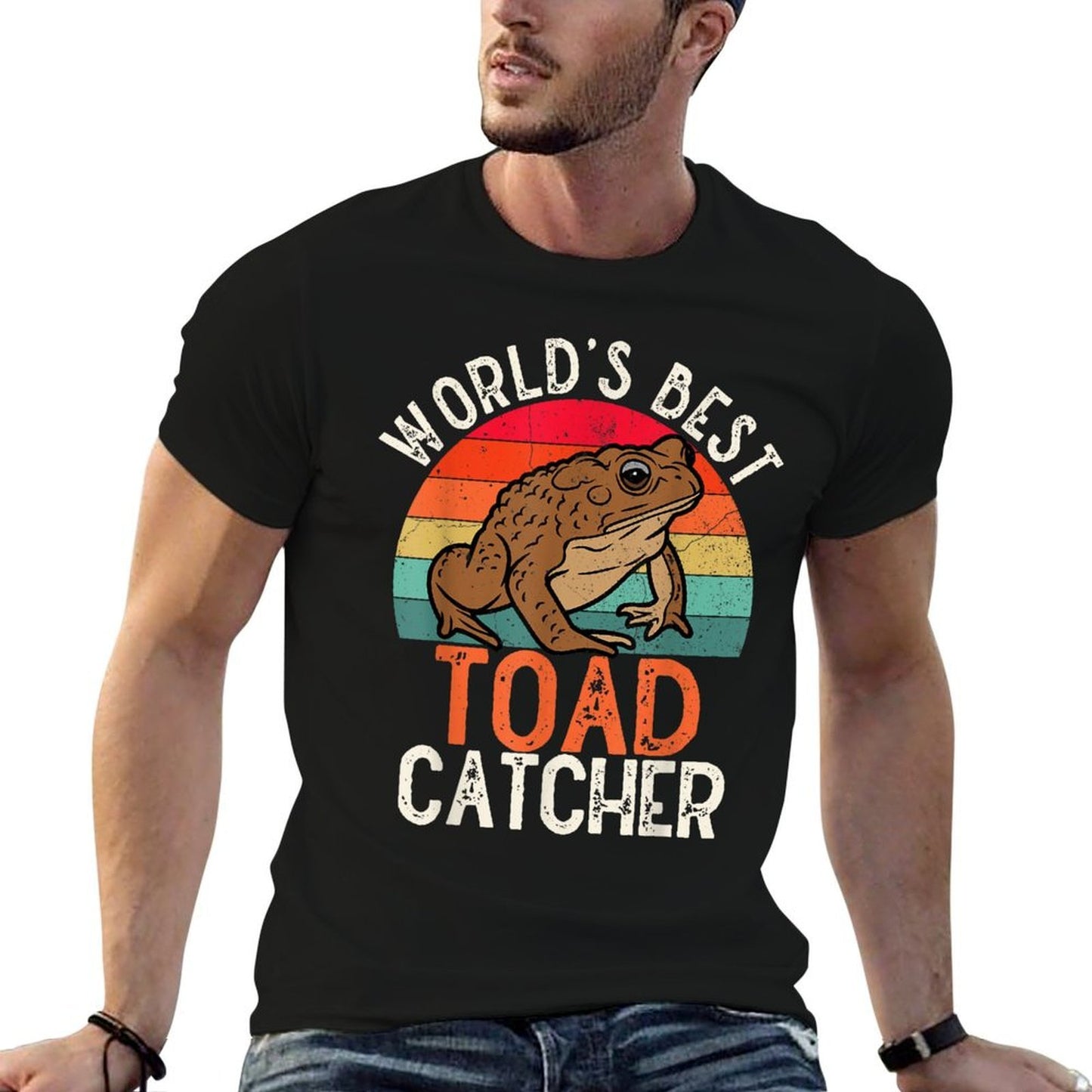 Worlds Best Toad Catcher Kids Boy Funny Amphibian Toad Affordable Price T-Shirt