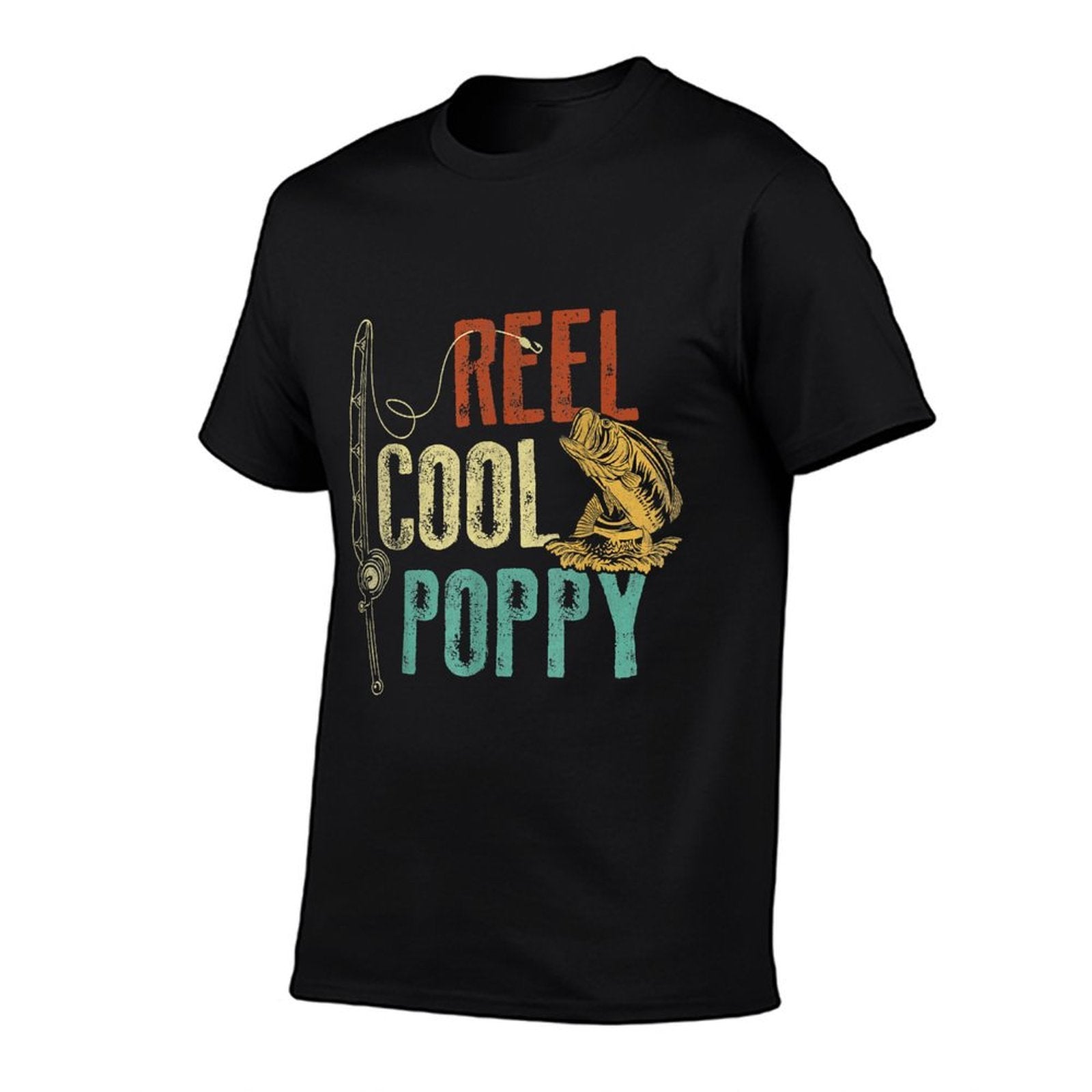 Reel Cool Poppy Fishing Grandpa Gift Fathers Day Fisherman  Moisture-wicking T-Shirt