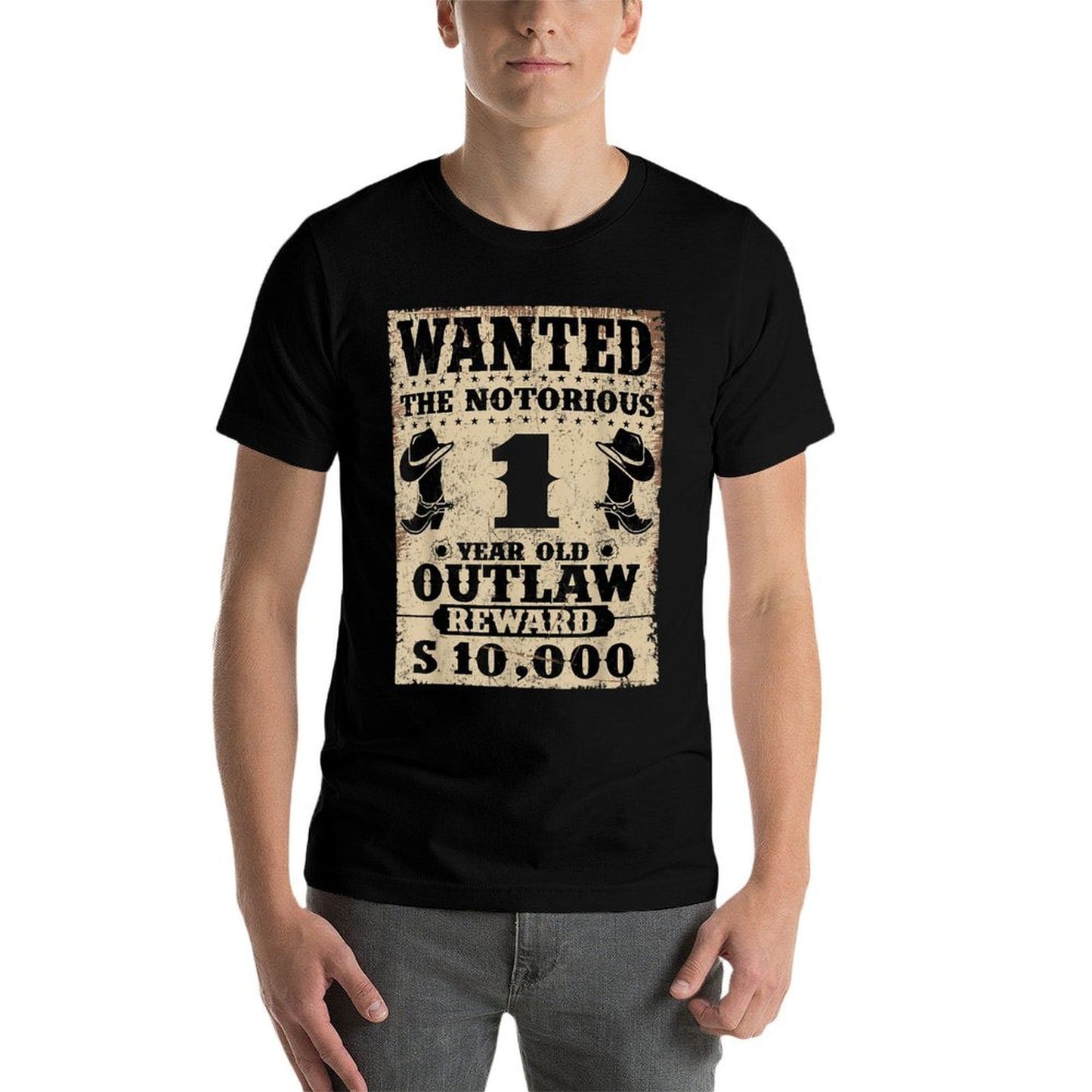 1st Birthday Wanted 1 Year Old Outlaw Bday Easy-care T-Shirt
