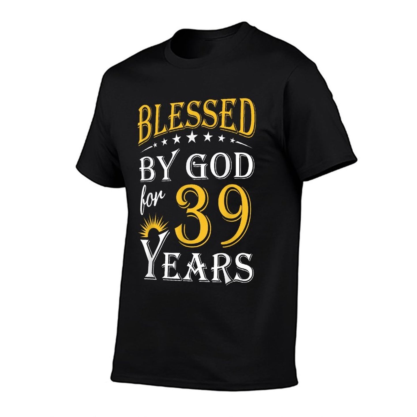 Vintage Blessed by God for 39 Years Happy 39th Birthday Trendy Pattern T-Shirt