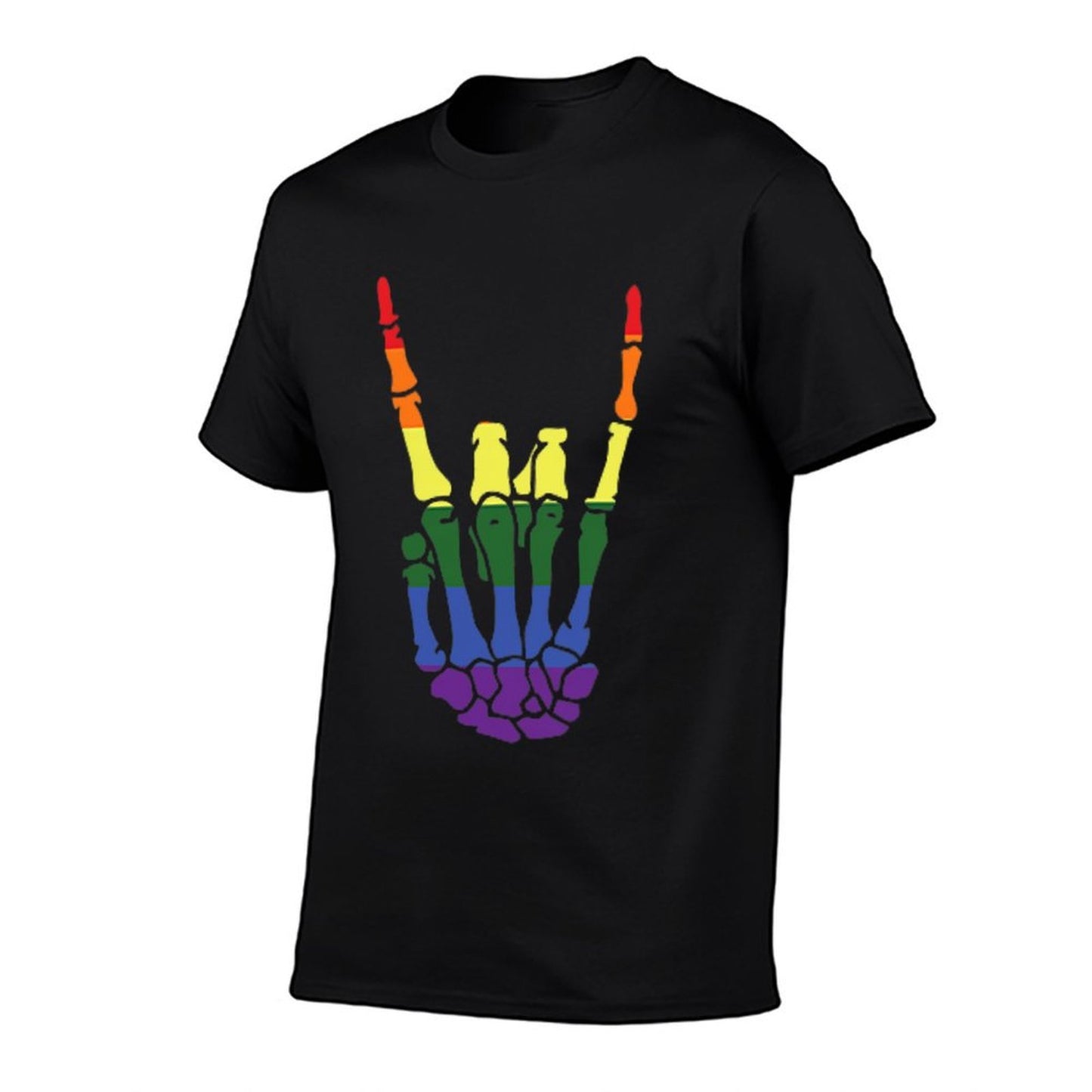 Skeleton Rock Hand Gay Pride LGBT-Q Ally Rainbow Men Women Vintage-inspired T-Shirt