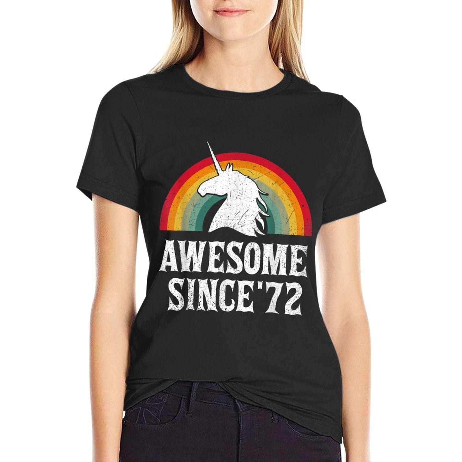50 Years Old Gifts Unicorn Awesome Since 1972 50th Birthday  Classic T-Shirt