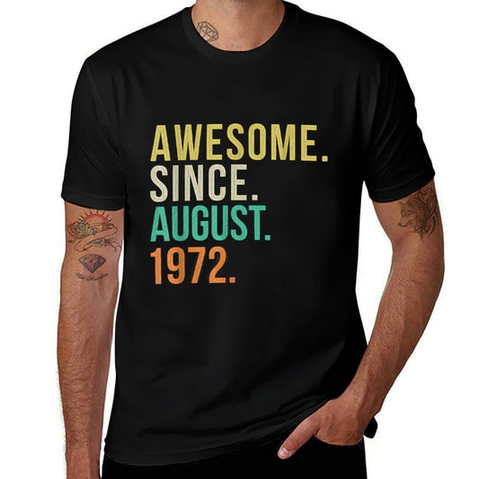 50 Year Old Awesome Since August 1972 50th Birthday  Moisture-wicking T-Shirt