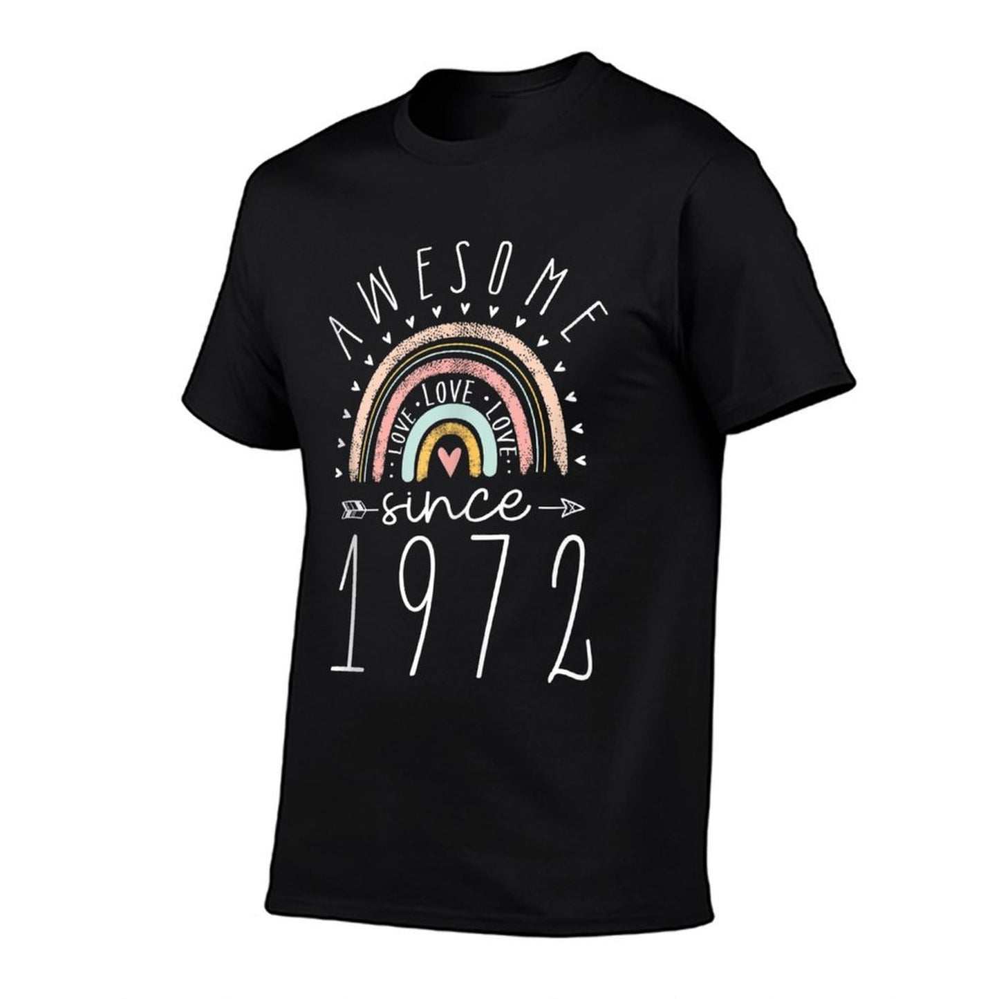 50 Year Old Birthday 50th Cute Bday Girl Awesome 1972  Heathered Texture T-Shirt