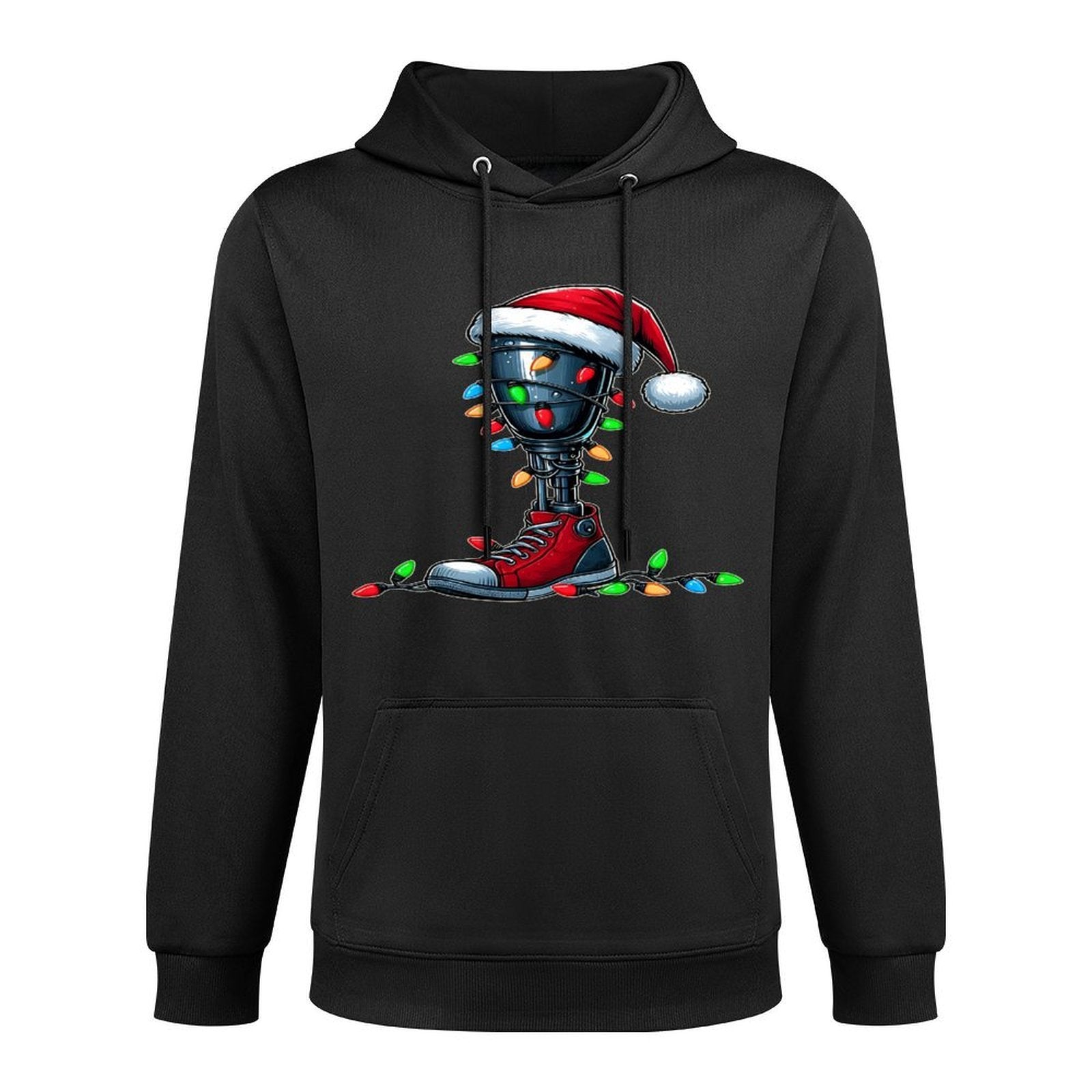 Leg Prosthetics Amputee Amputation Christmas Hat Xmas Shrink-Resistant Hoodie