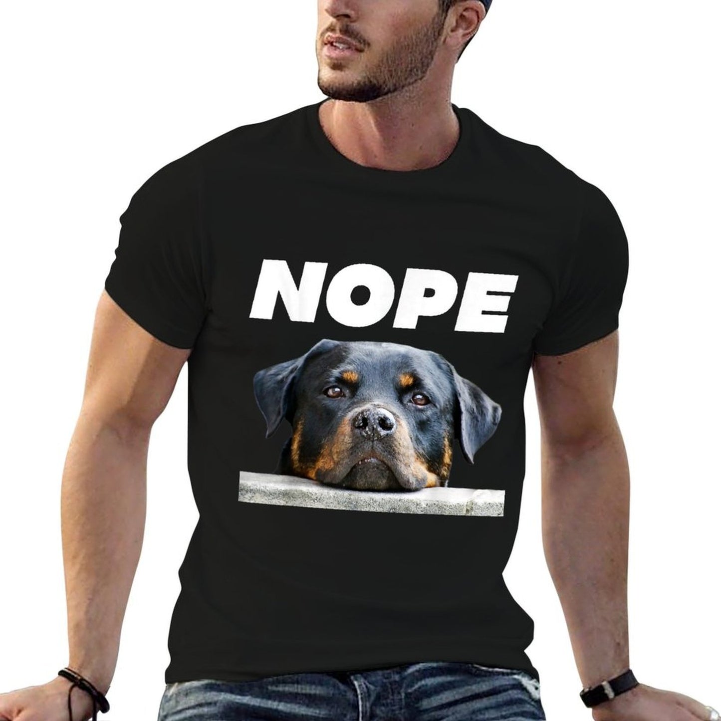 Rotweiller Nope Rottie Face Not Today Love My Rottweiler Dog Easy-care T-Shirt