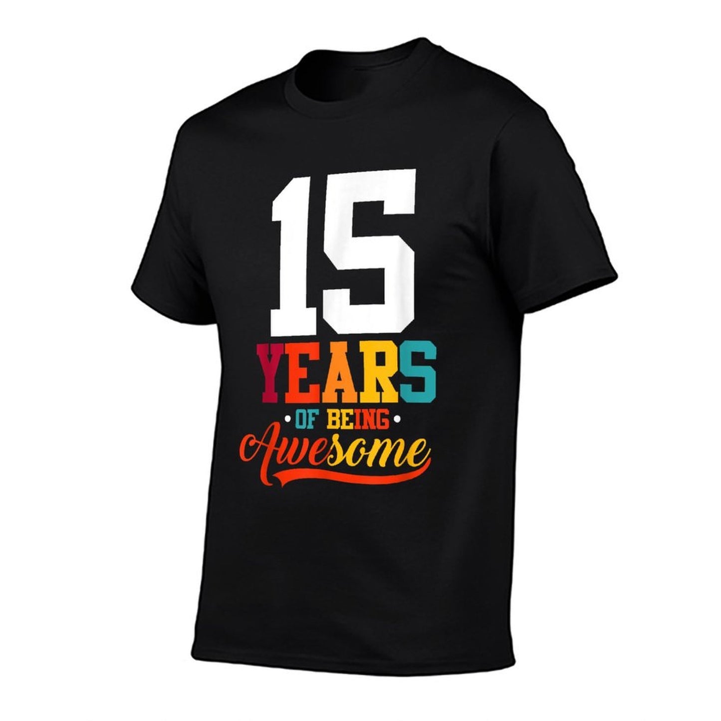 15 Years Of Being Awesome Gifts 15 Years Old 15th Birthday Oversized Silhouette T-Shirt