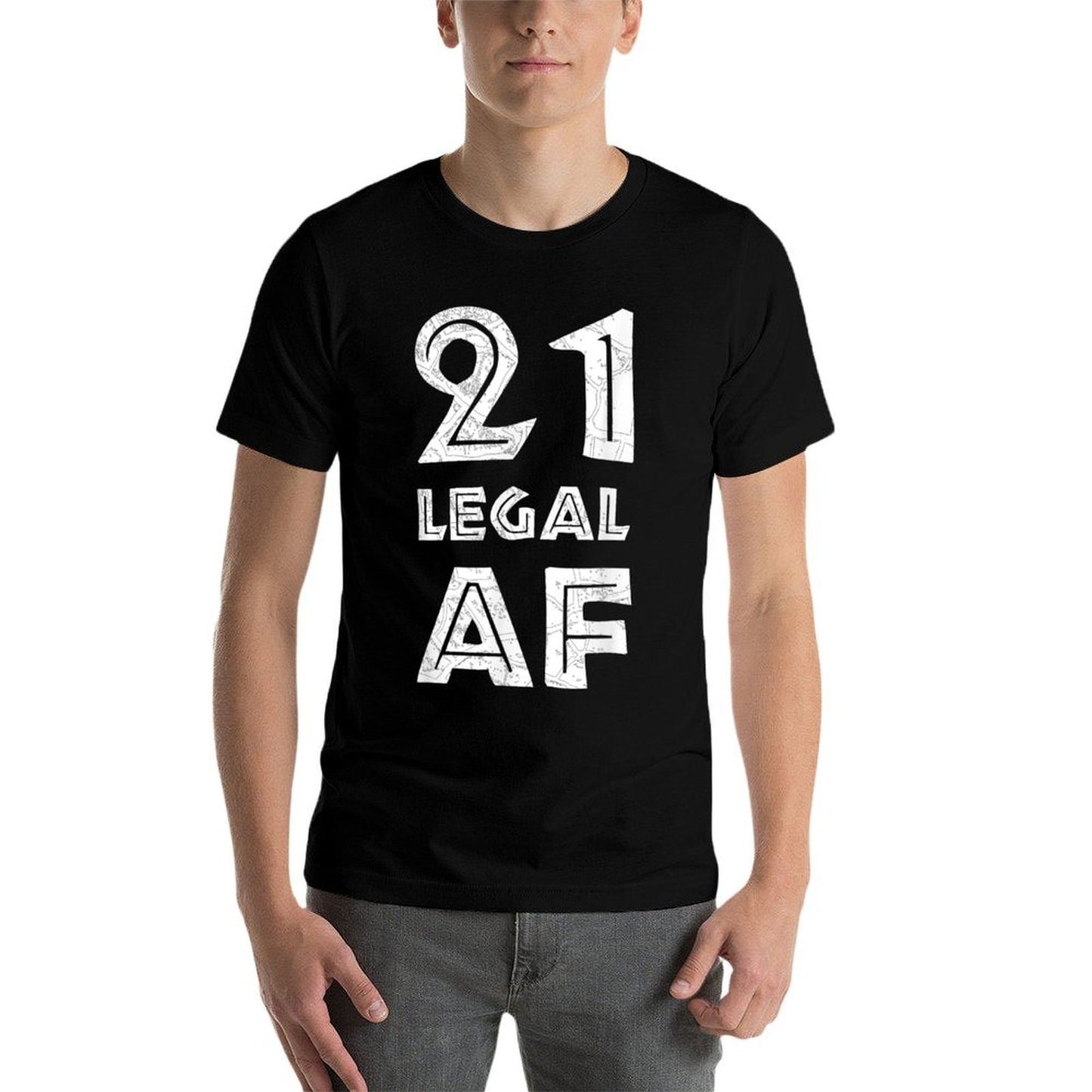 21 Legal AF - Funny 21st Birthday Gift T Summer-ready Fabric T-Shirt