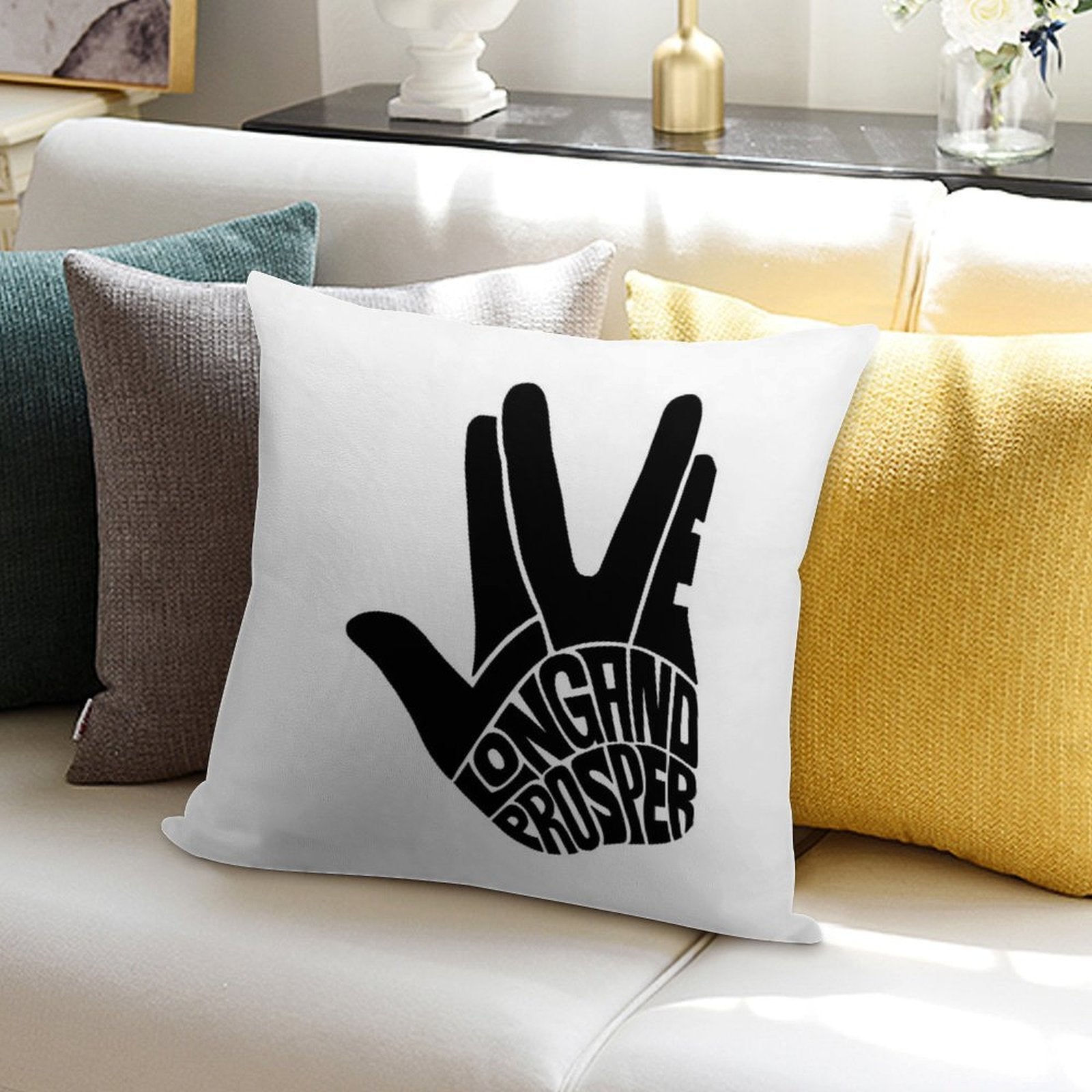Star Trek Live Long And Prosper Soft Luxury Feel Throw Pillow