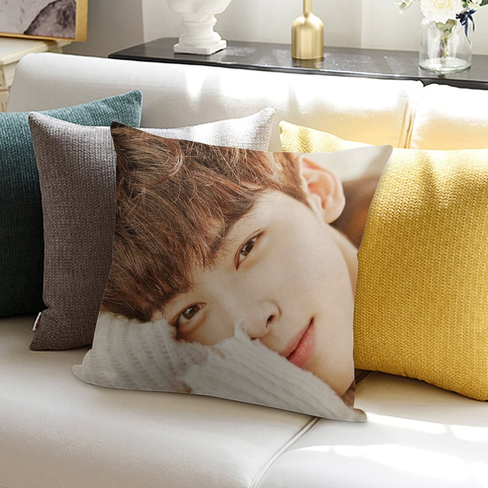 Cha Eunwoo Soft Durable Construction Throw Pillow
