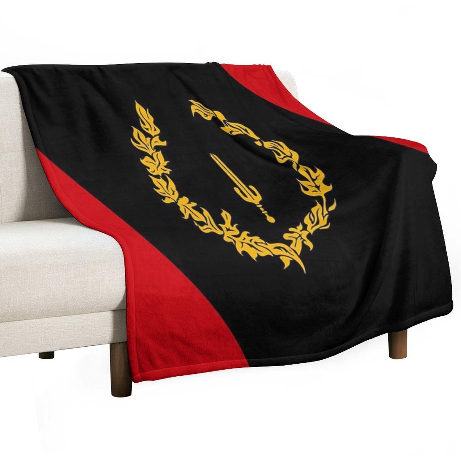 Black American Heritage Flag Travel-friendly Throw Blanket