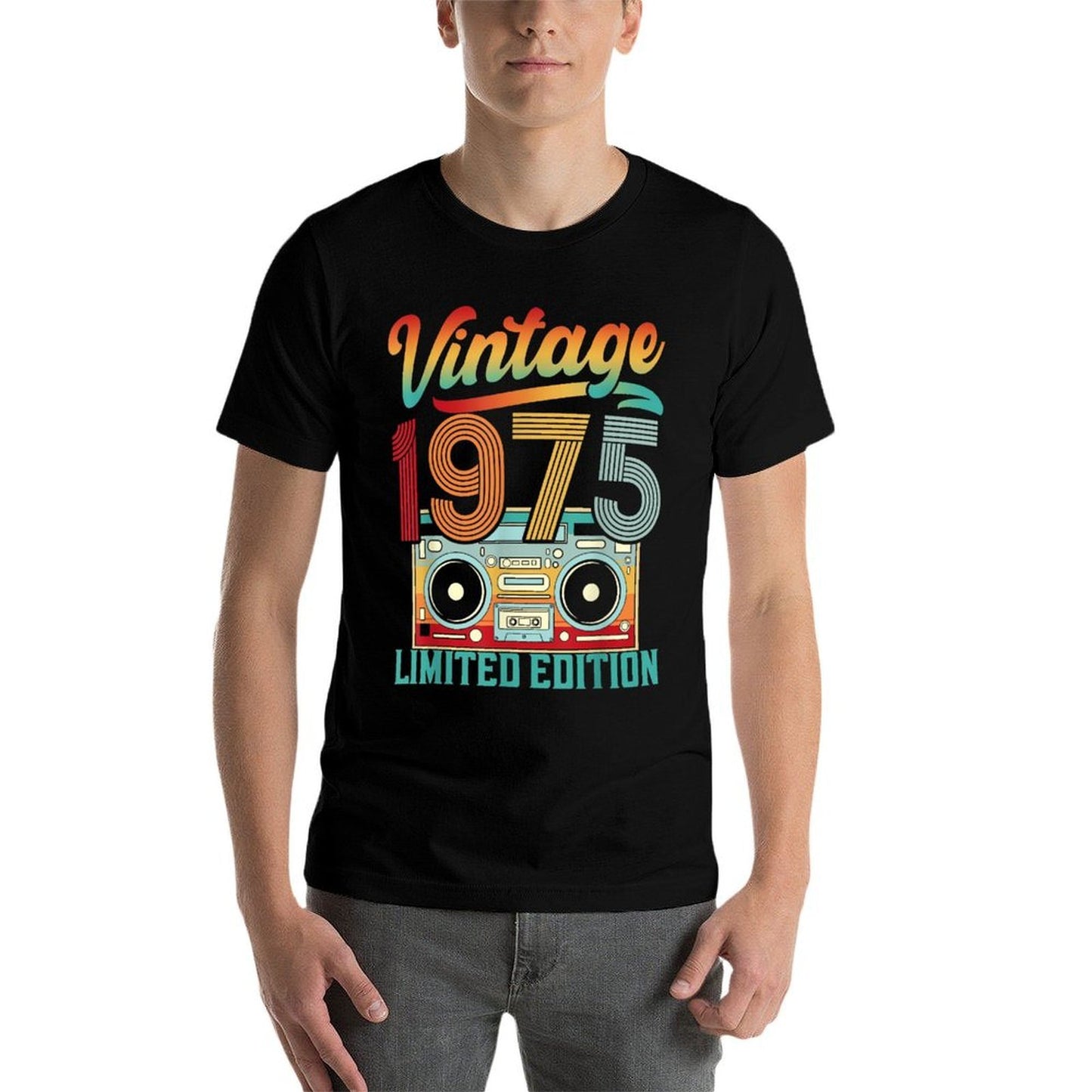 Vintage 50 Years Old Born 1975 Limited Edition 50th Birthday Tagless Design T-Shirt