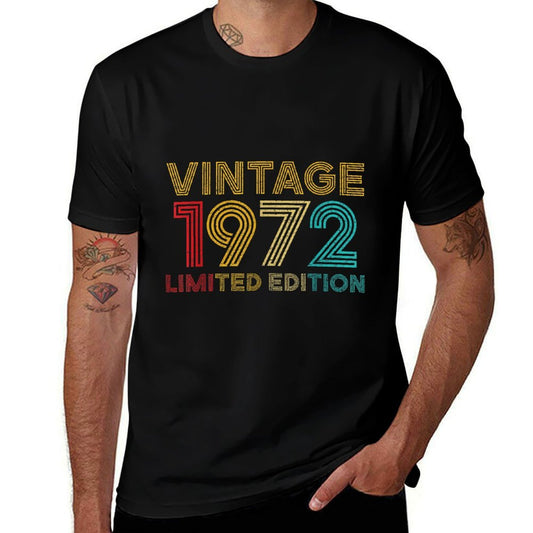 50 Years Old Vintage 1972 Limited Edition 50th Birthday  Fade-proof Color T-Shirt