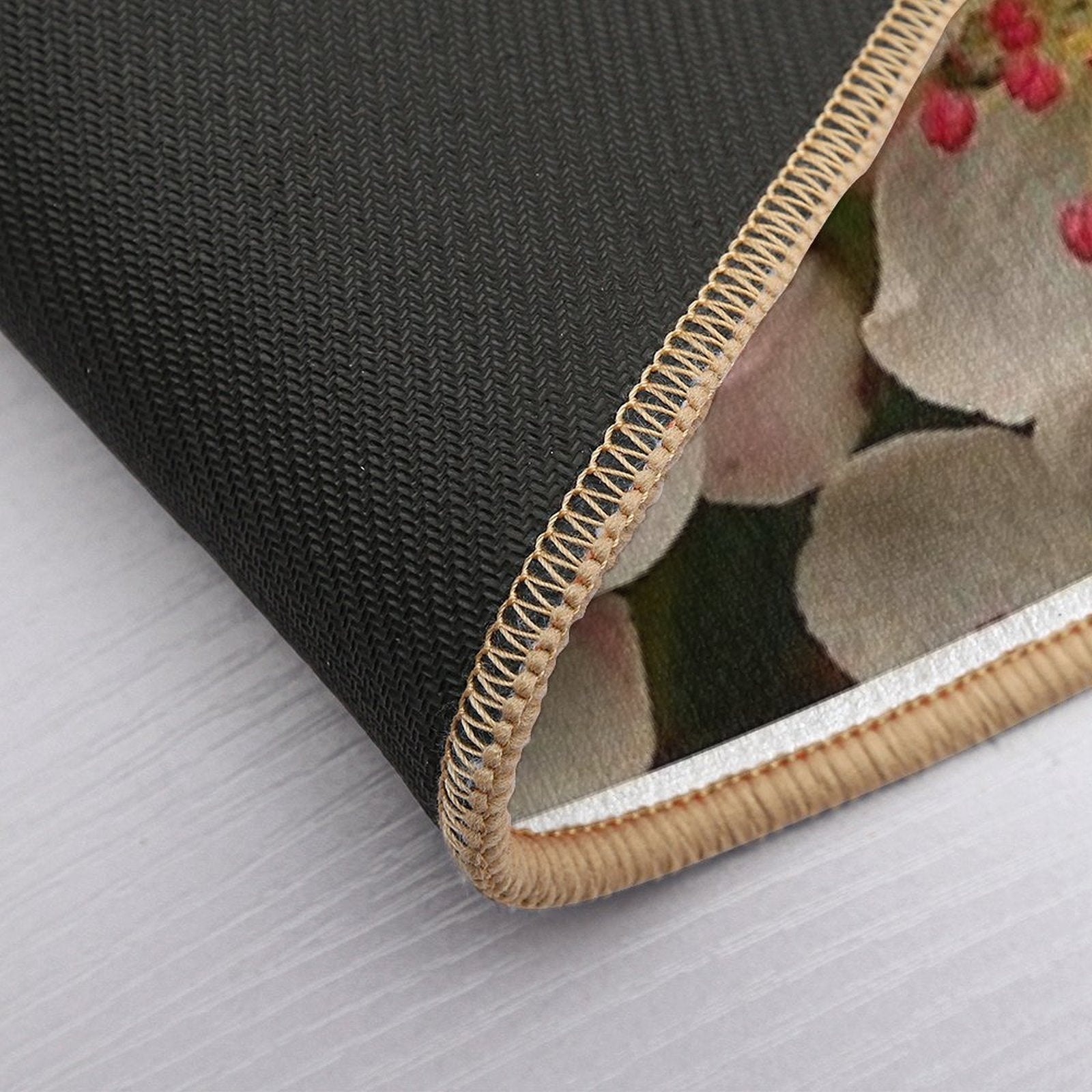 Macro of Aronia Melanocarpa Blossoms White Flowers  Stain-Proof Bath Mat