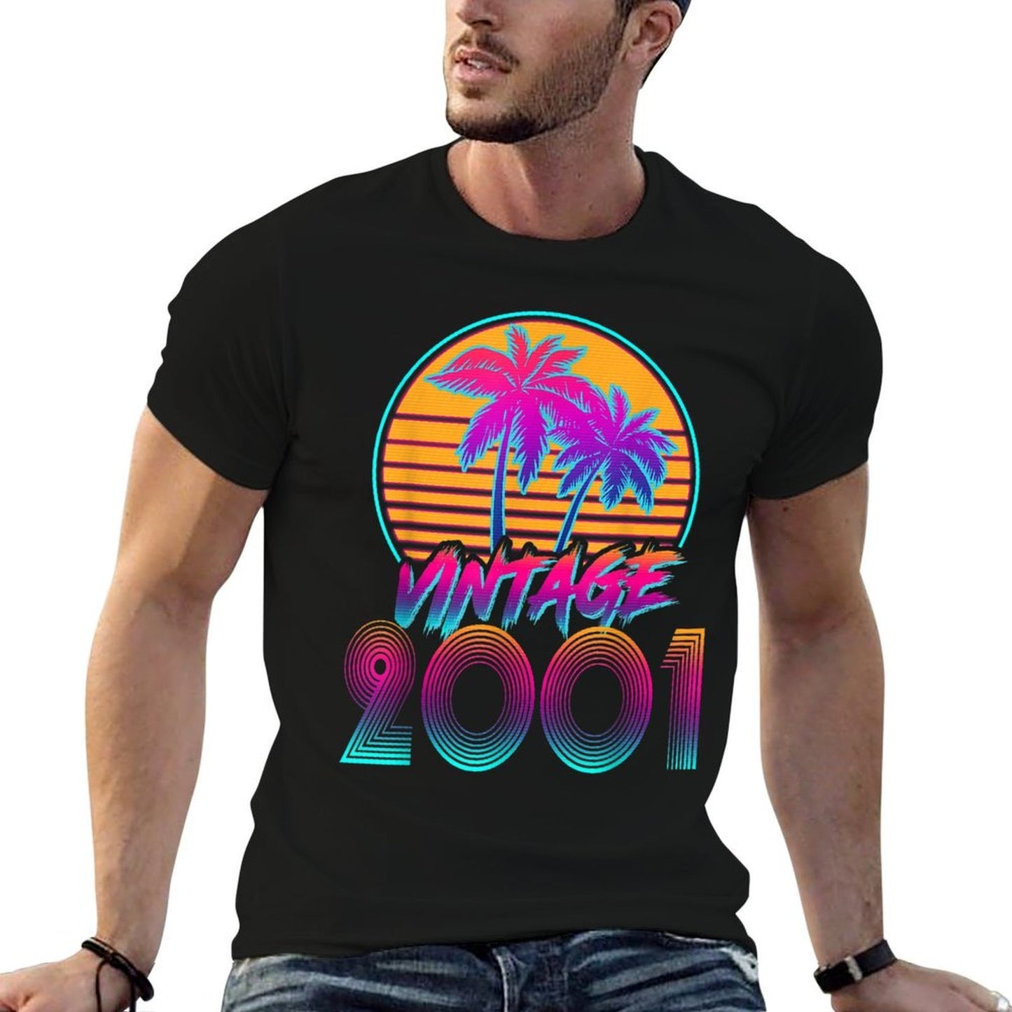 Vintage 2001 21 Year Old Retro 80s 21st Birthday Breathable T-Shirt