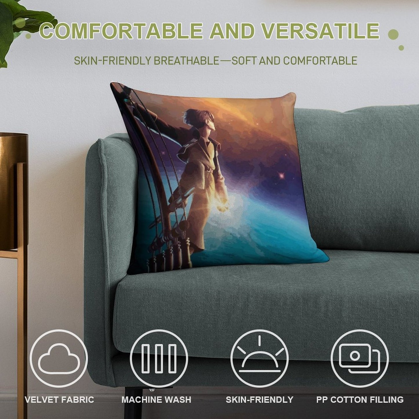 Treasure Planet Soft Shrink-Resistant Throw Pillow