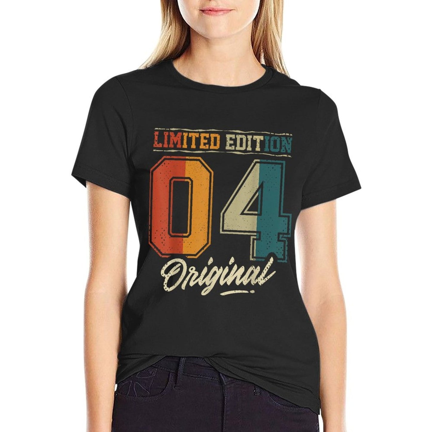 21st Birthday Man Woman 21 Years 2004 Decorative Funny Gift Oversized Silhouette T-Shirt