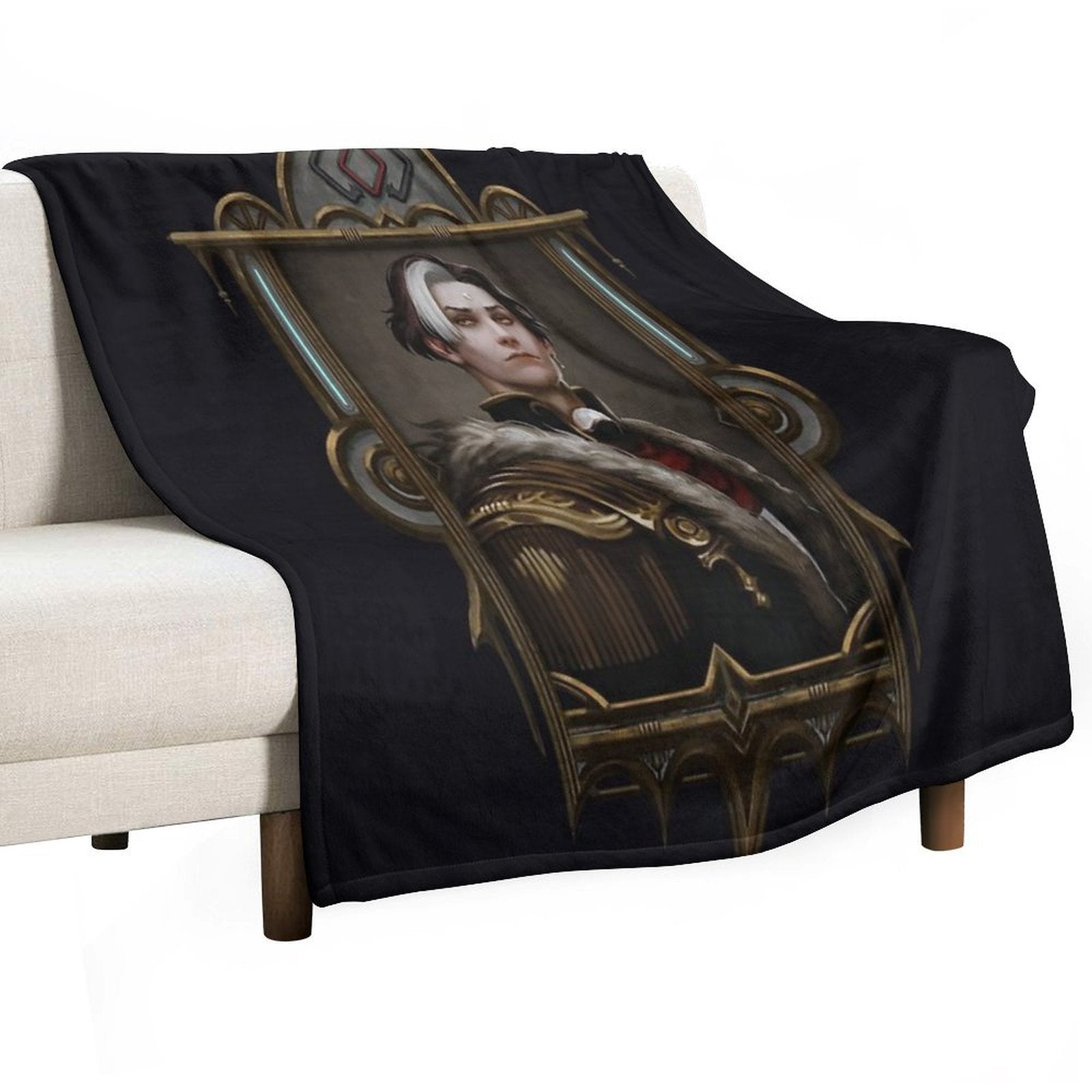 Solus Zos Galvus Framed Portrait Velvety-soft Throw Blanket