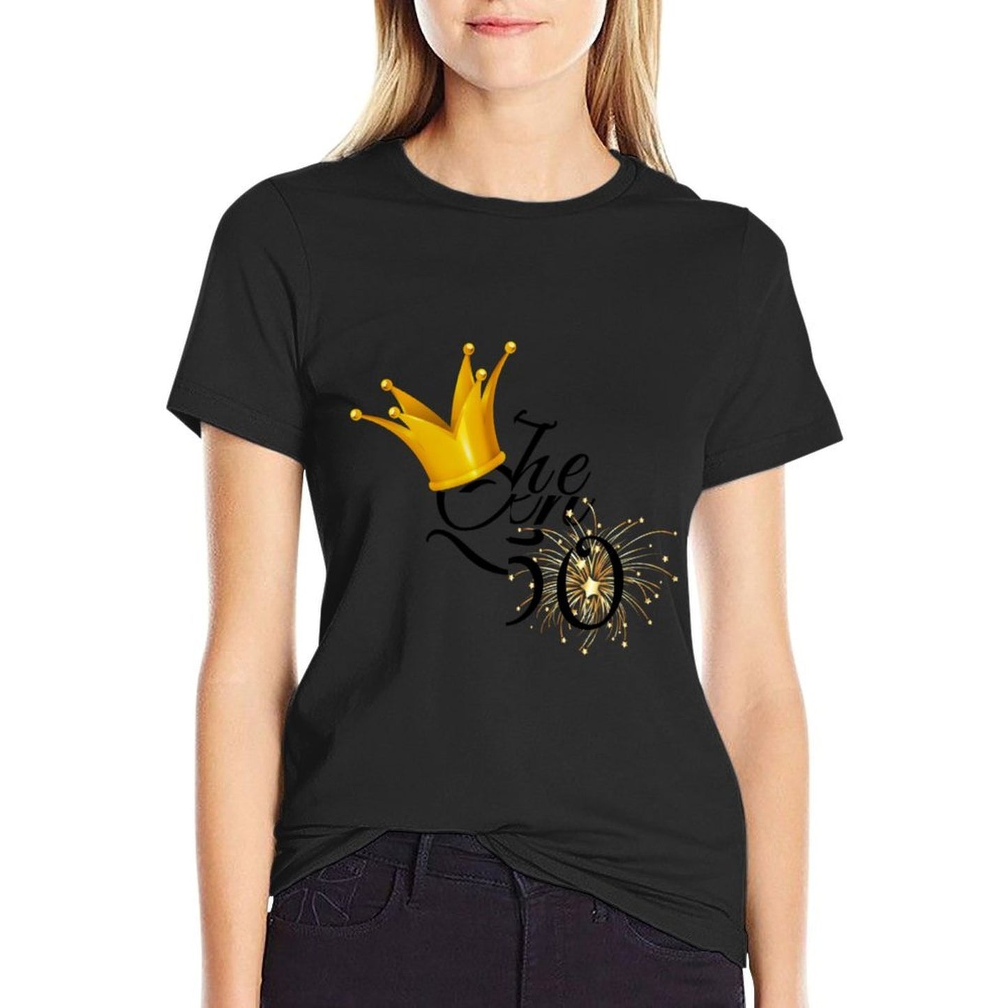The Queen Is 50 Fabulous 50th Birthday Gifts Ideas For Her High-quality Stitching T-Shirt