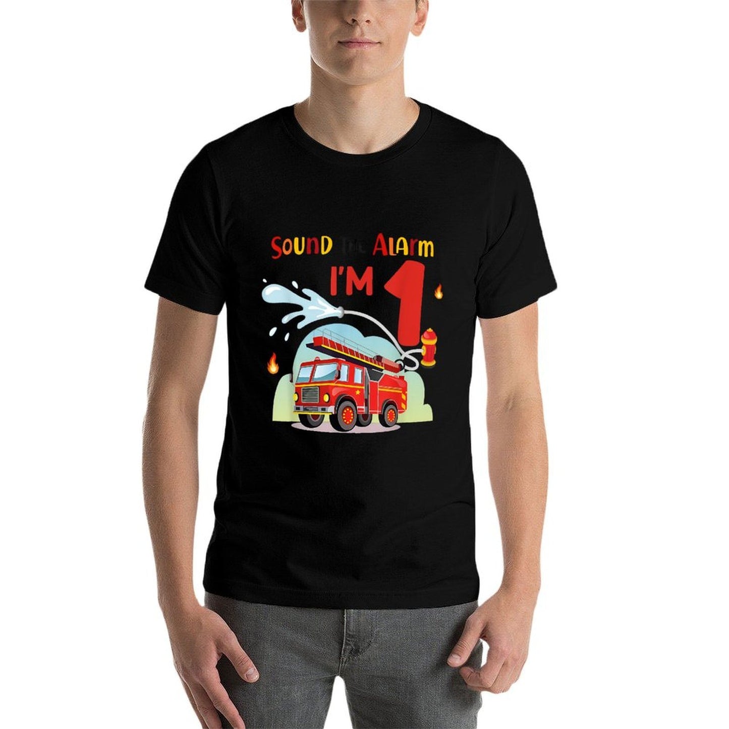 Sound The Alarm I’m First Years Old Birthday Boy 1 Years Durable T-Shirt