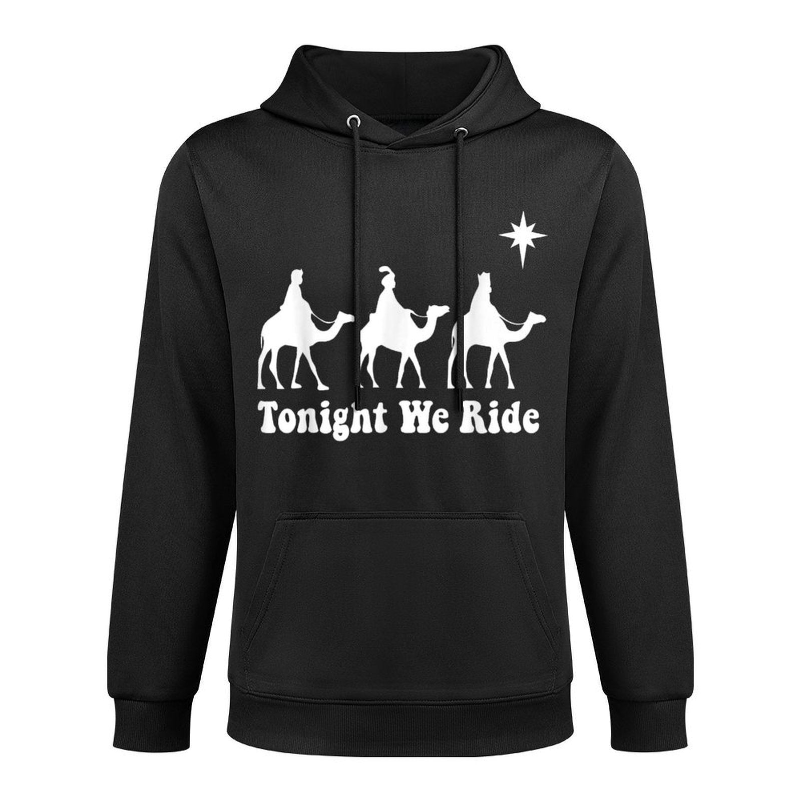 Tonight We Ride Christmas 3 Wise Men Camel Ride Christian Pilling-Resistant Hoodie