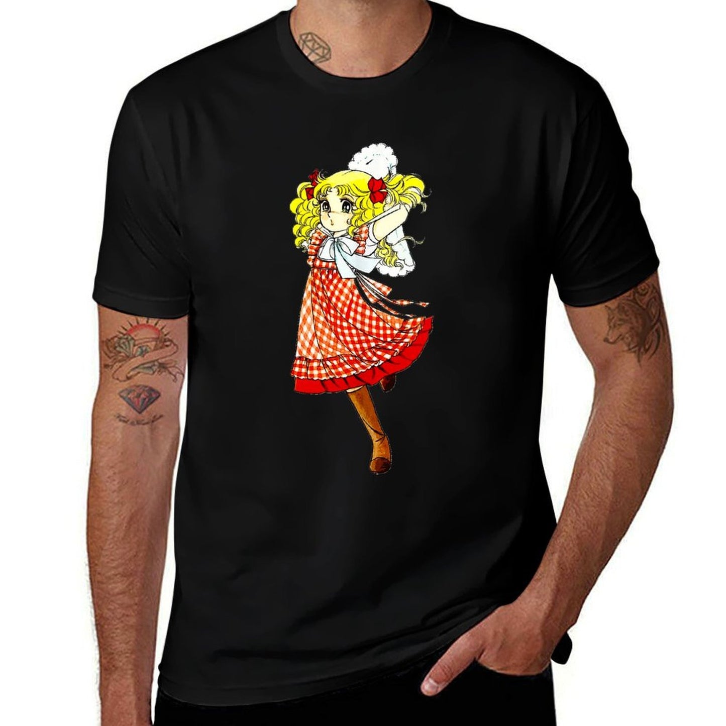 Retro Japanese Vintage Candy 80s Streetwear Anime Manga  Wrinkle-resistant T-Shirt