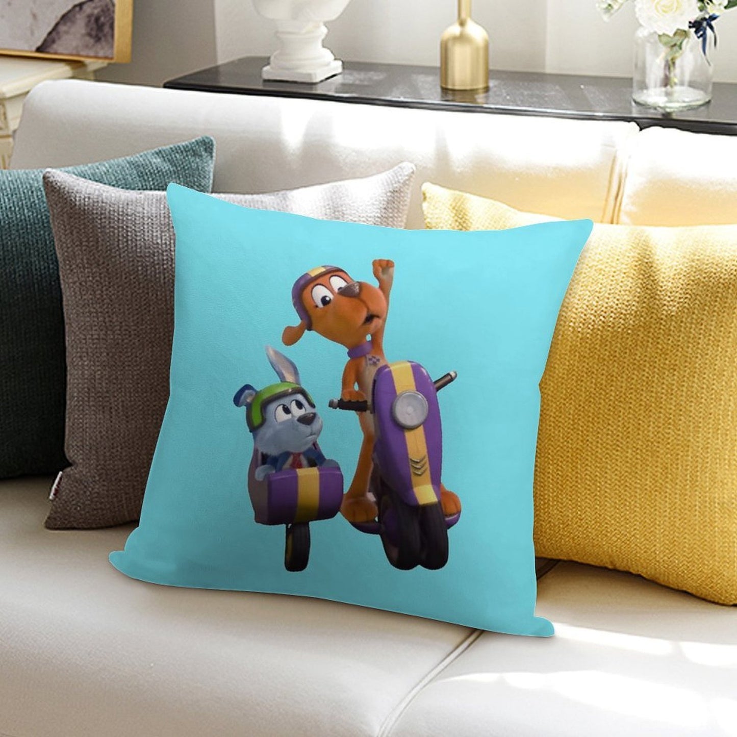 Go Dog Go Show Soft Fade-Resistant Throw Pillow