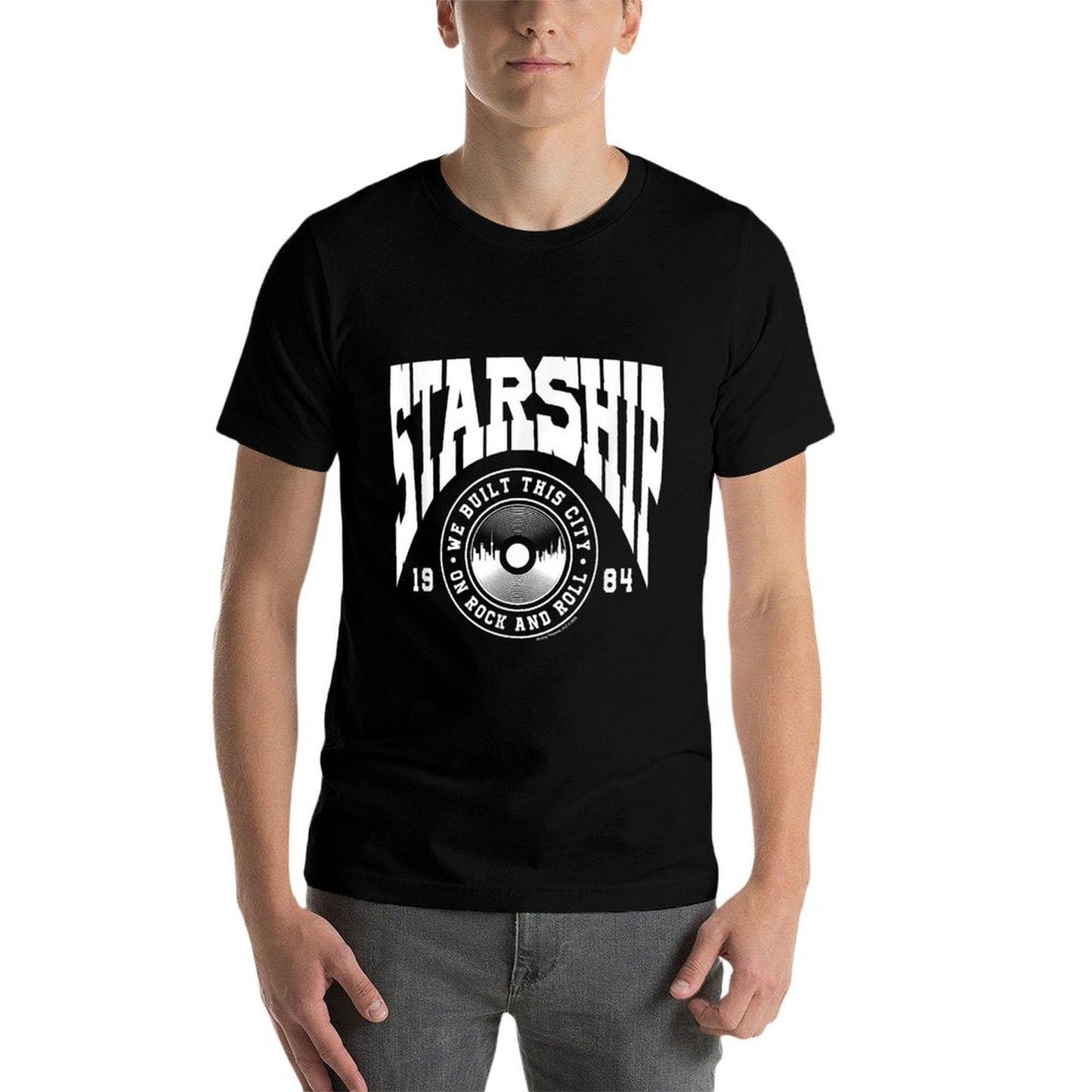Starship We Built This City On Rock And Roll 1984 Logo Versatile T-Shirt