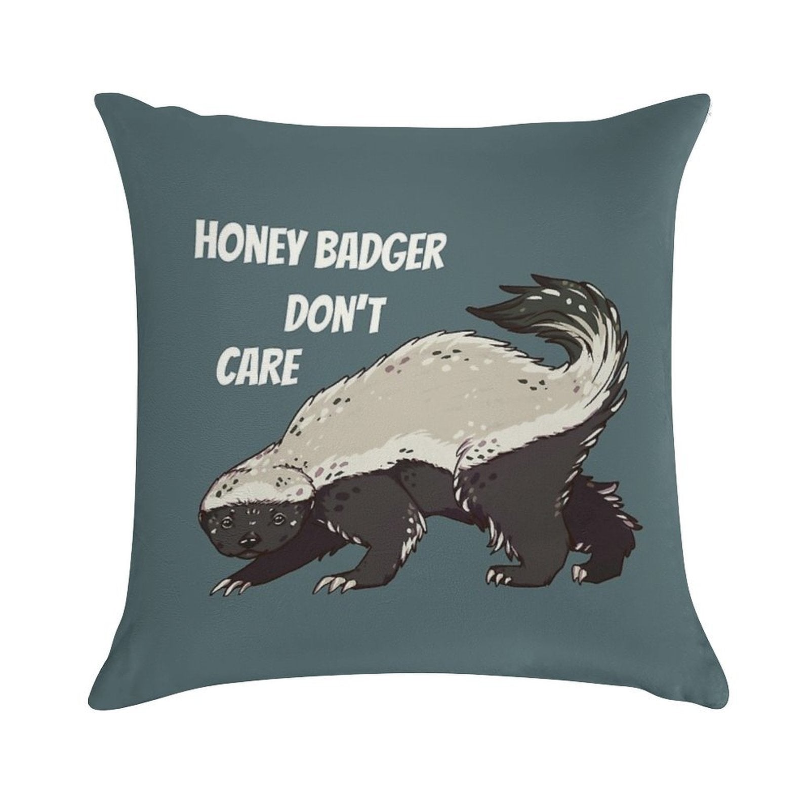 Honey Badger Dont Care - Animal Series Soft Gift Ready Throw Pillow