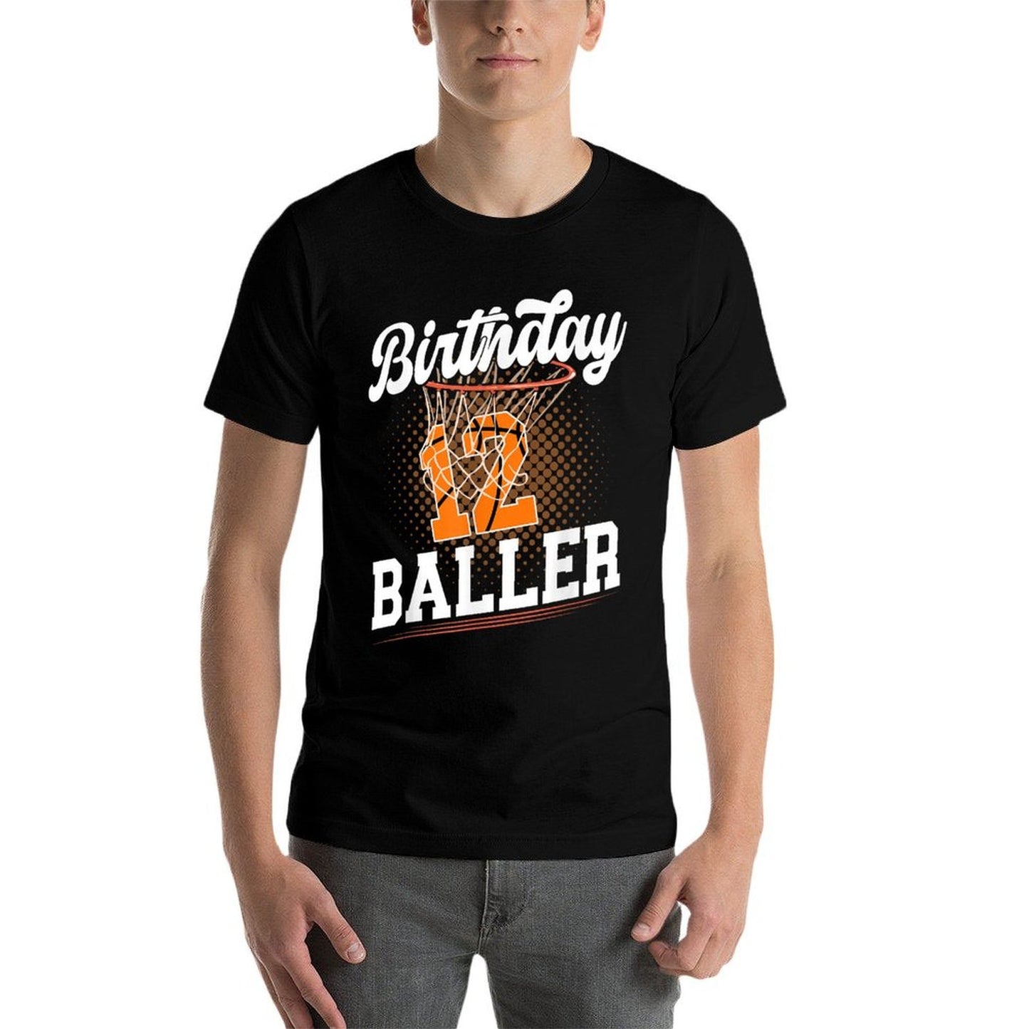 12th Basketball Birthday Twelve Year Old Basketball Player Affordable Price T-Shirt