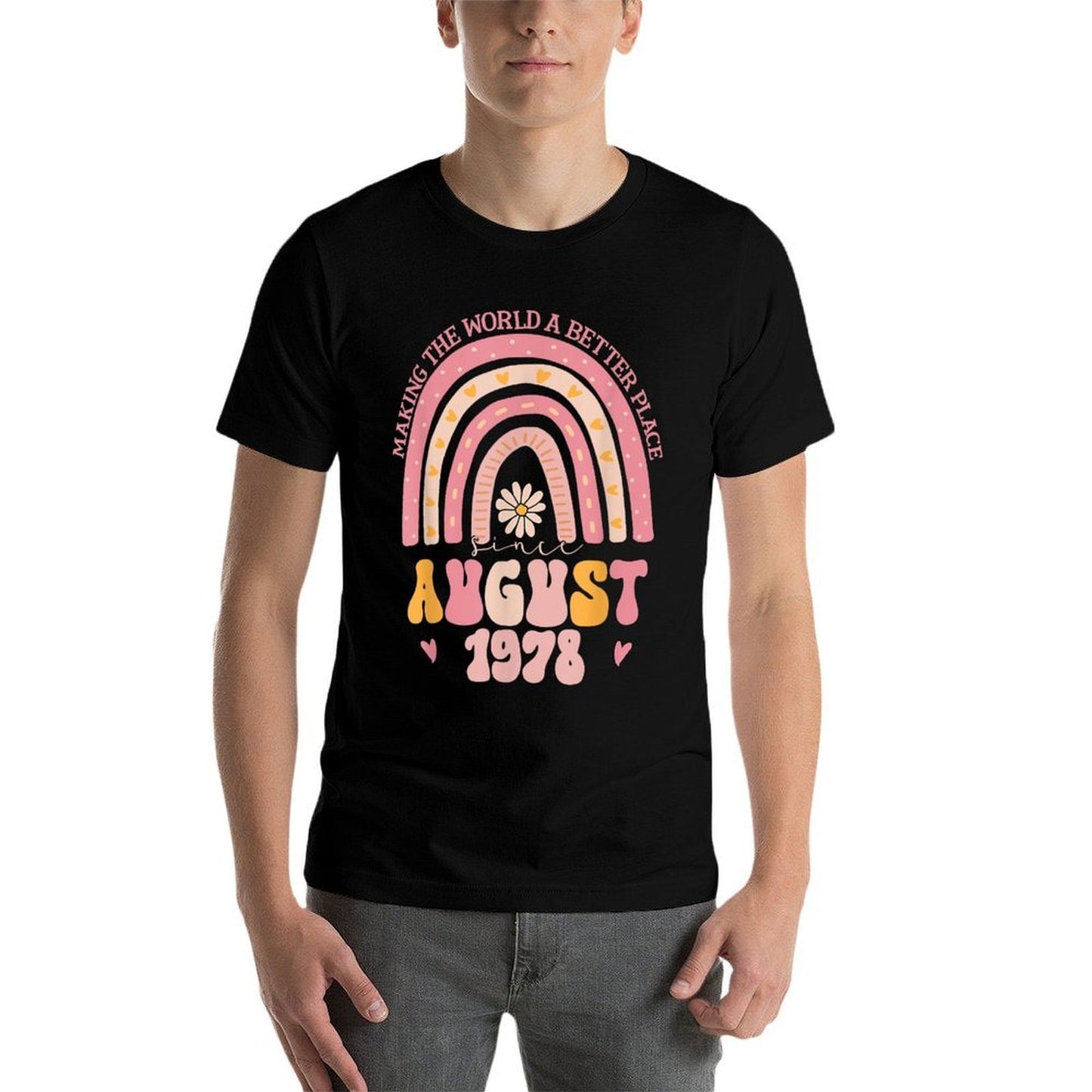Turning 47 Retro August 1978 47th Birthday for Women Summer-ready Fabric T-Shirt