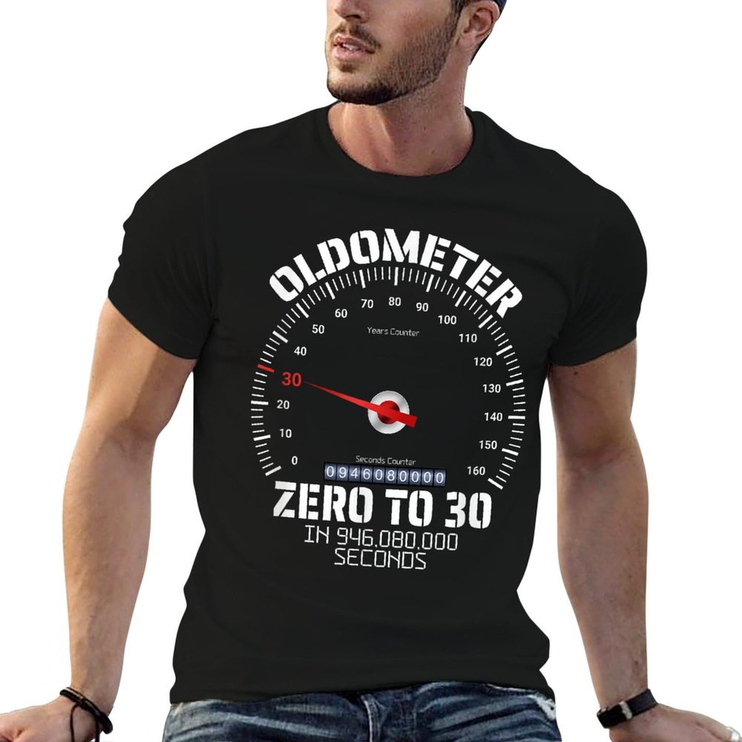 30th Birthday Oldometer Zero To 30 Years Funny 30th Birthday Comfortable T-Shirt
