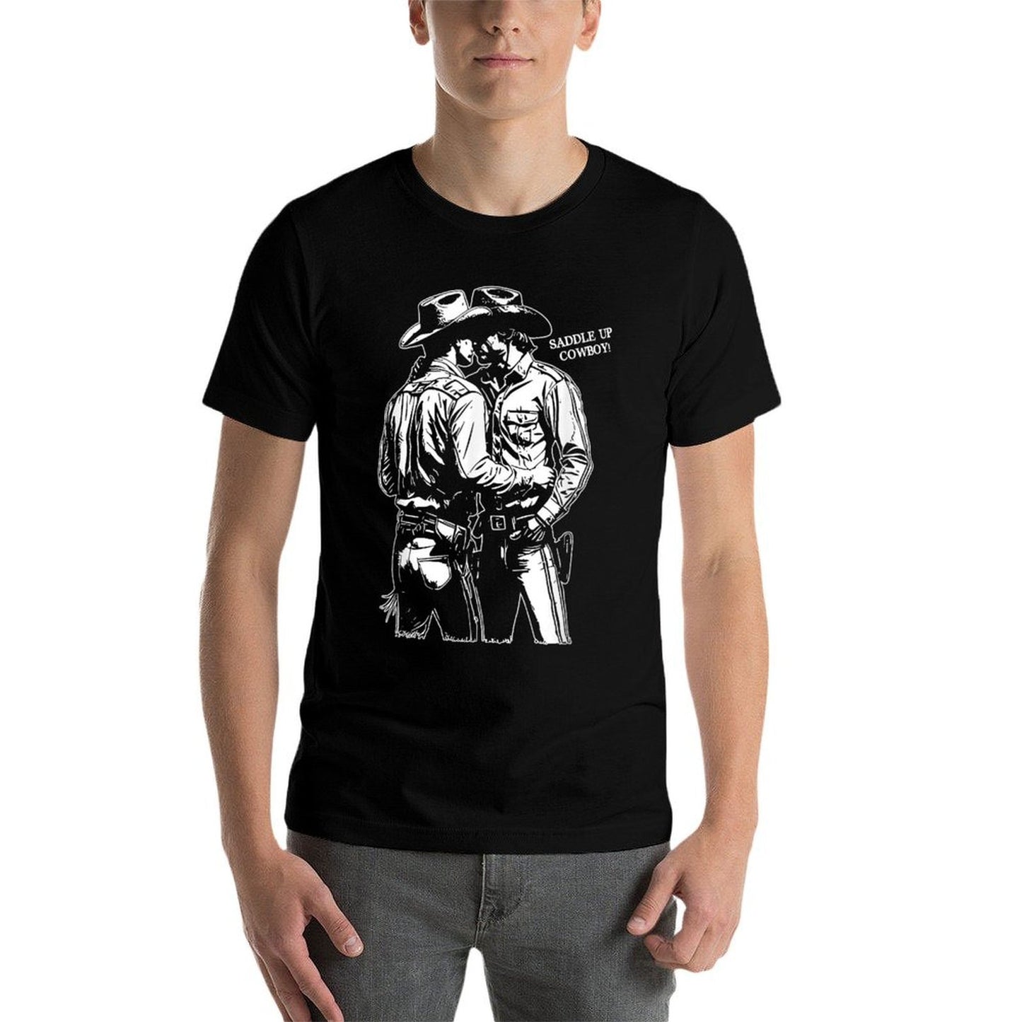 Saddle Up Cowboy, Funny Gay Cowboy, Rideem Cowboy Summer-ready Fabric T-Shirt