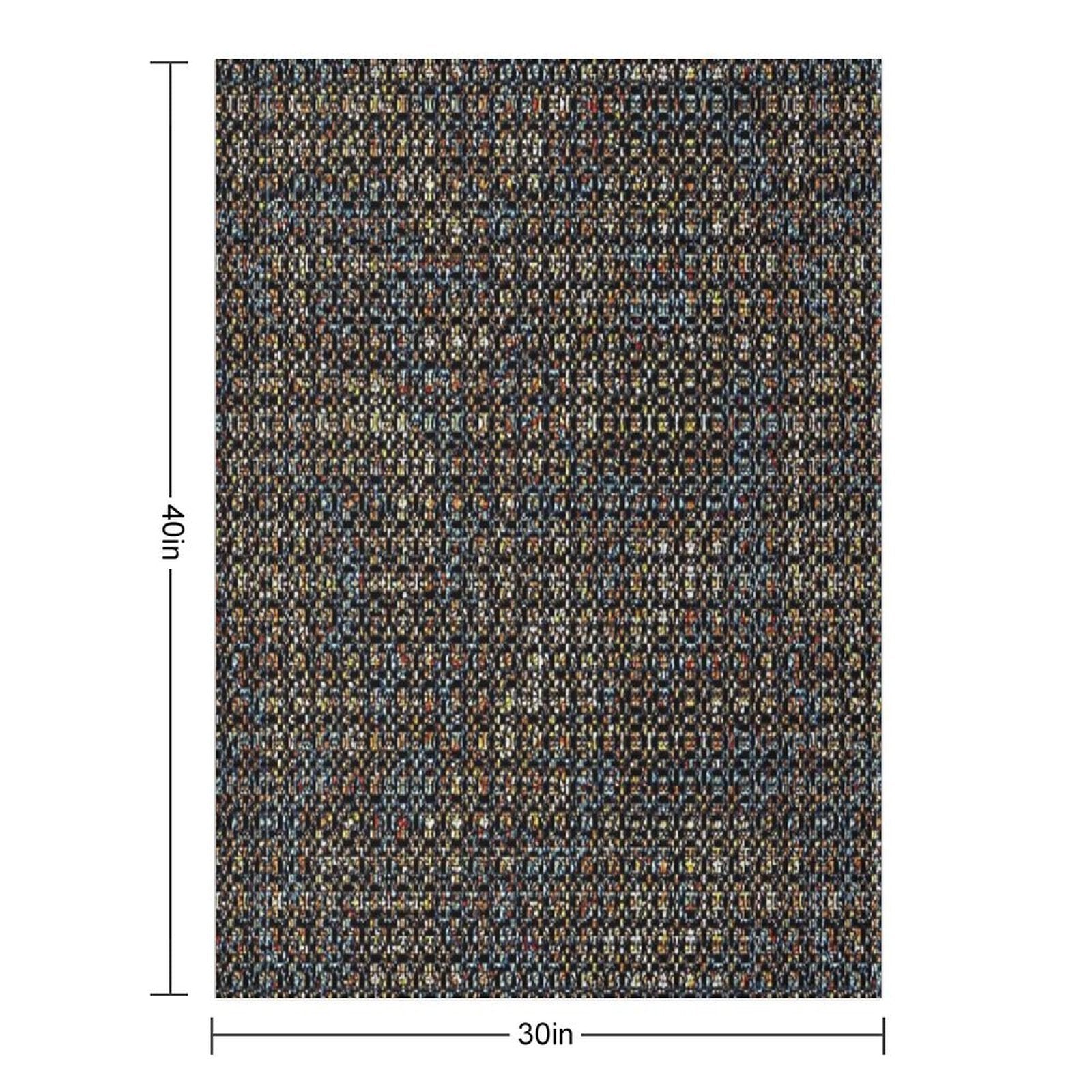 Distressed Colorful Pattern. Multi-functional Throw Blanket