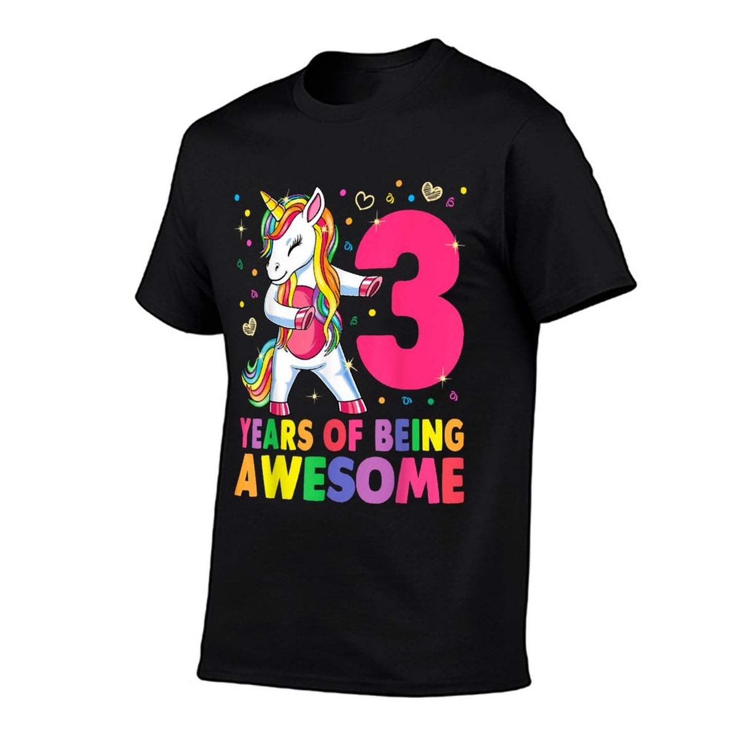 3 Years Old Unicorn Flossing 3rd Birthday Girl Unicorn Party Graphic-printed T-Shirt