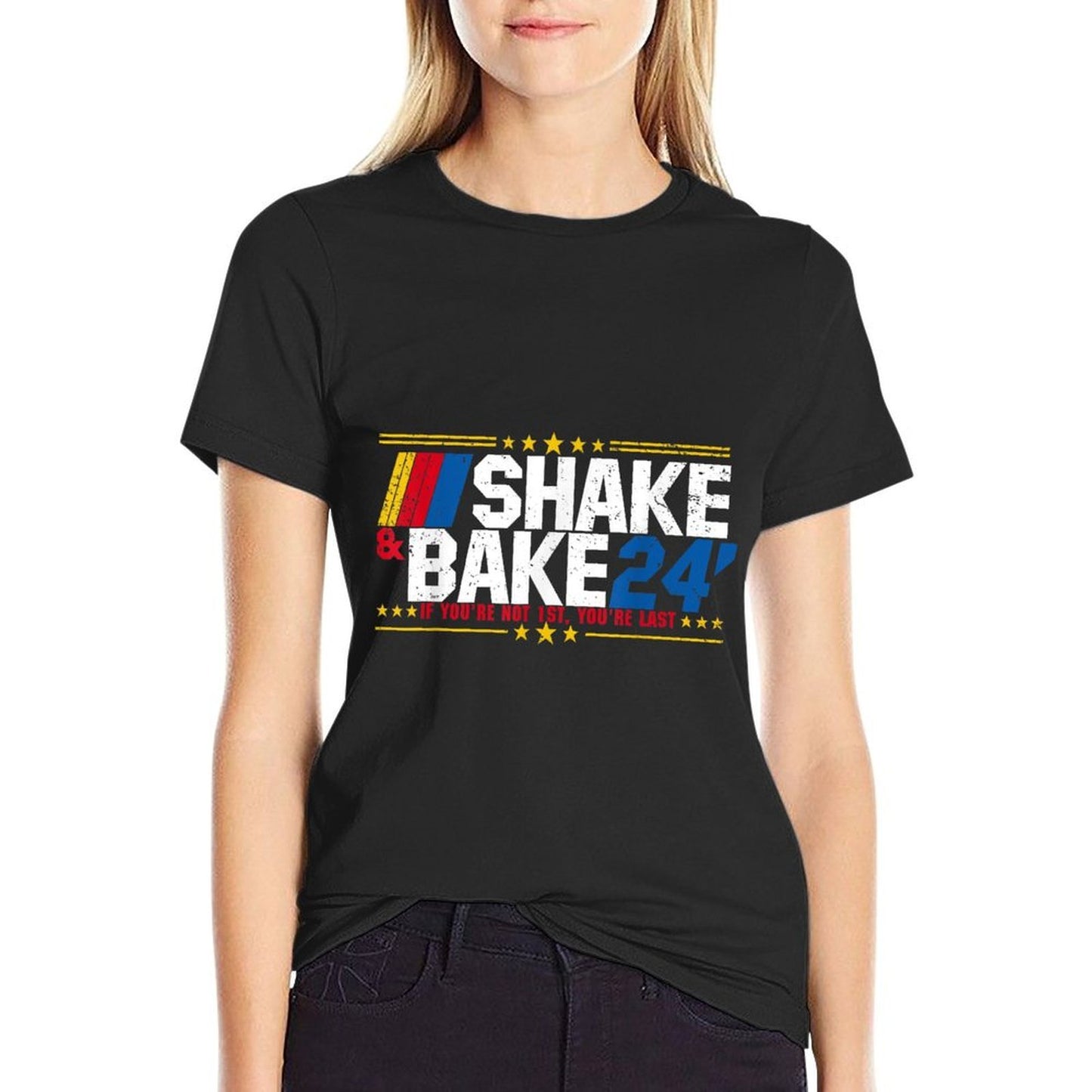 Shake And Bake 24 If You're Not 1st You're Last Meme Combo Oversized Silhouette T-Shirt