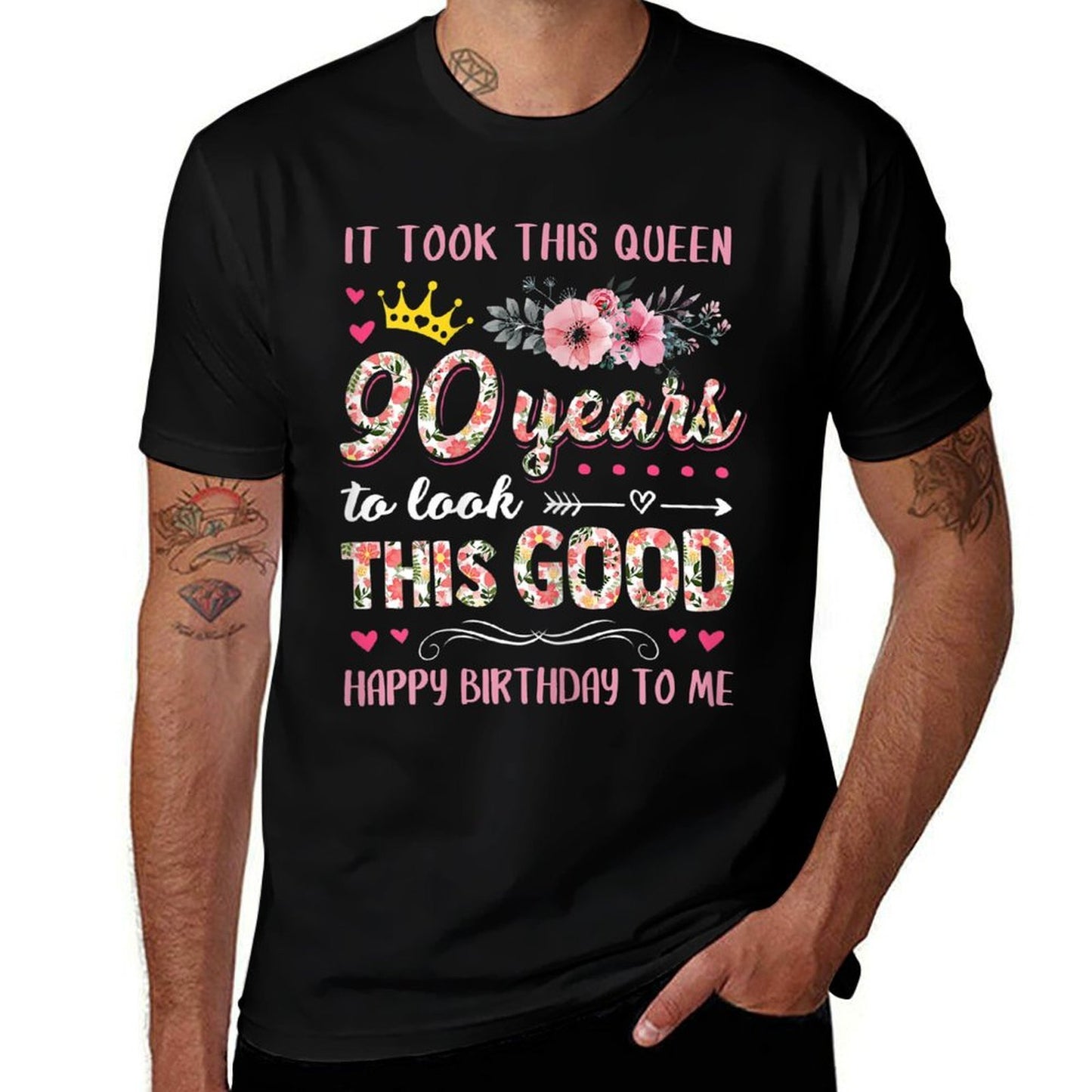 Womens It Took This Queen 90 Years To Look This Good 90th Birthday Comfortable T-Shirt