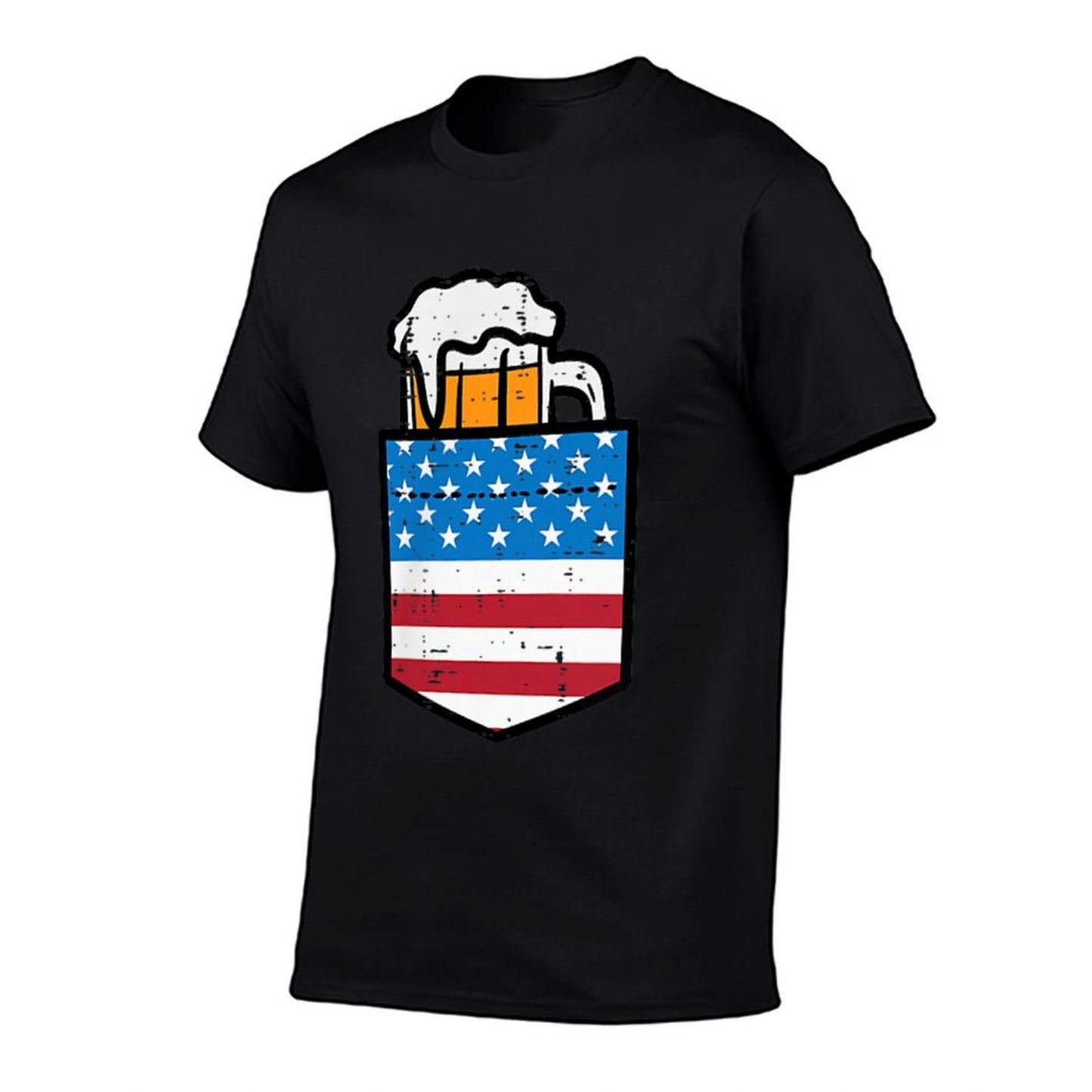 4th Of July American Pocket Funny Patriot Dad Team Men  Trendy Pattern T-Shirt
