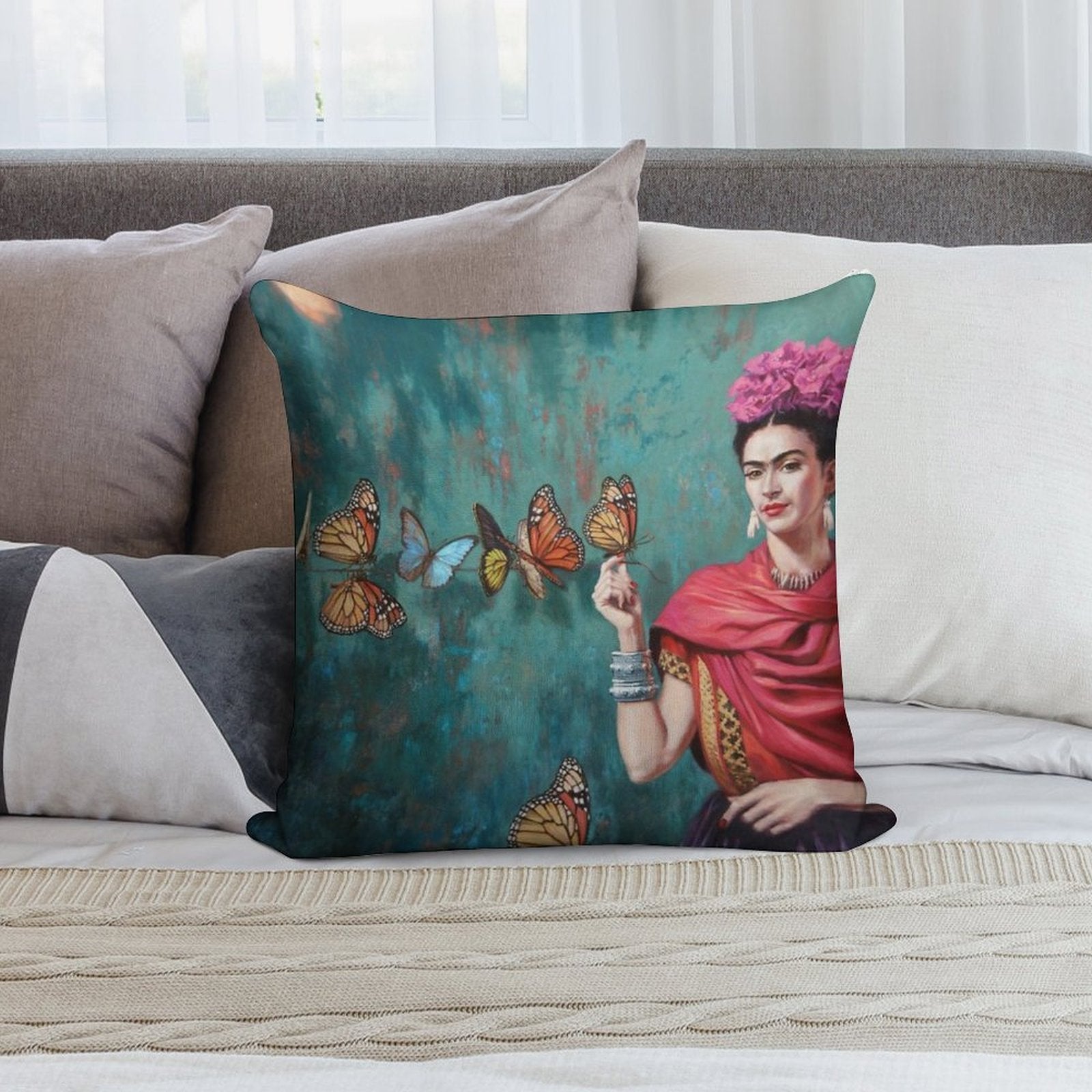 Magical Butterfly Soft Washable Throw Pillow