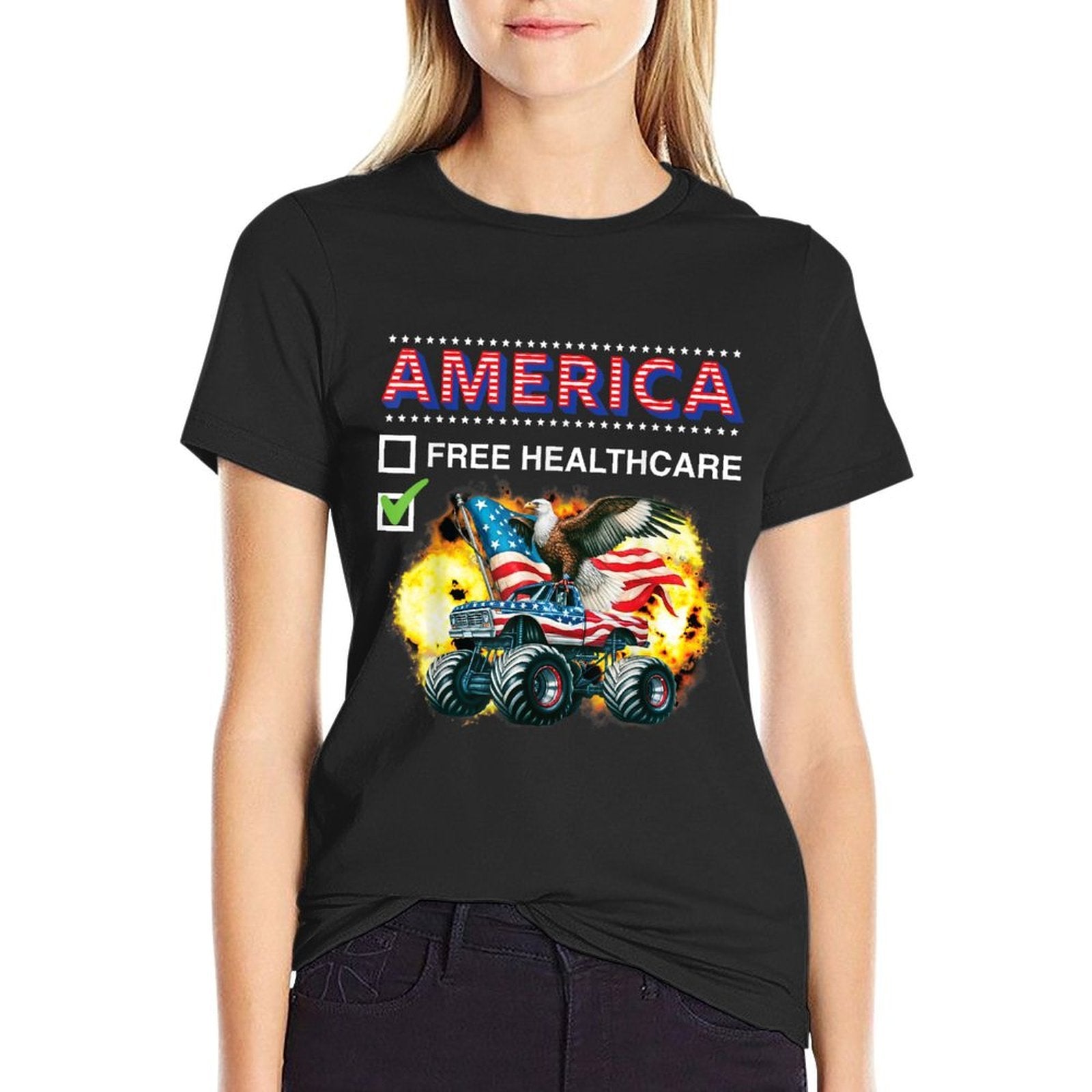 America Joke Political Satire Funny Meme USA Dark Humor Gag  Affordable Price T-Shirt