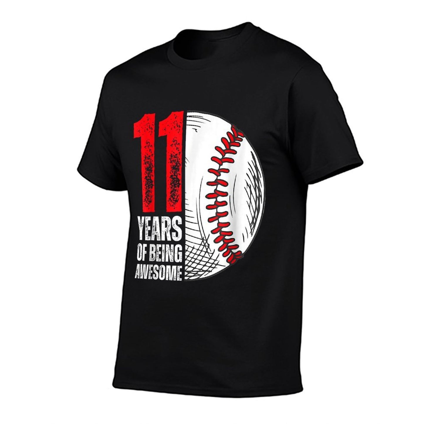 11 Year Old Baseball 11th Birthday Baseball Player Tagless Design T-Shirt