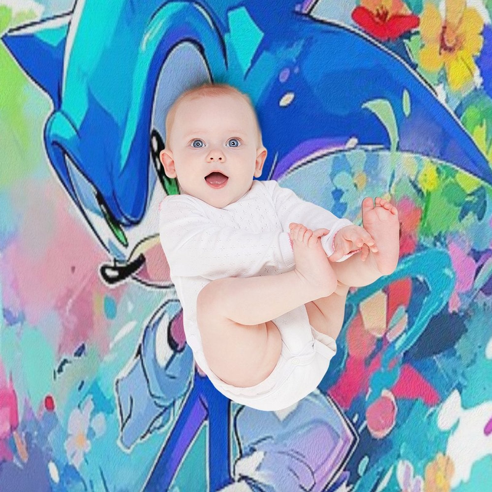 Soniccccc Eco-conscious Throw Blanket